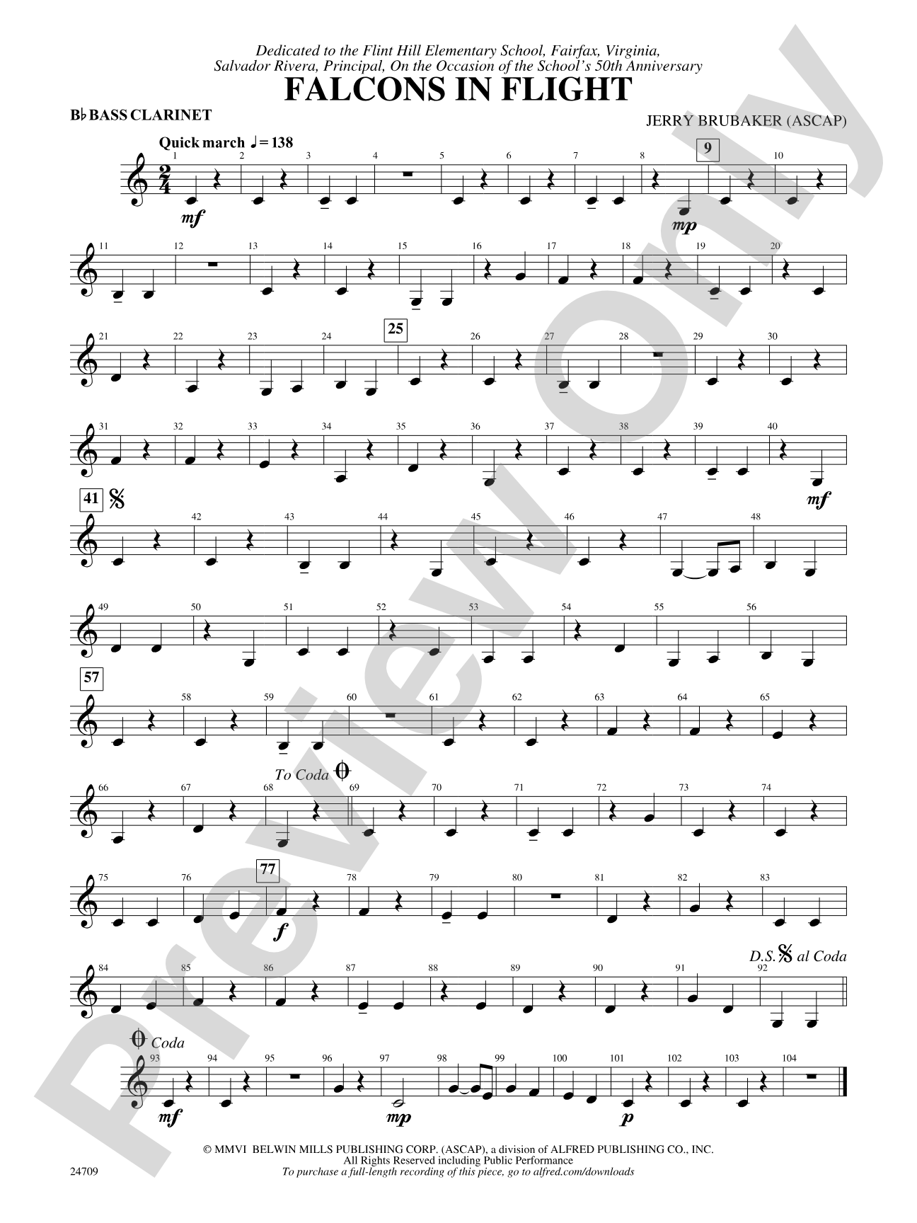Falcons in Flight: B-flat Bass Clarinet