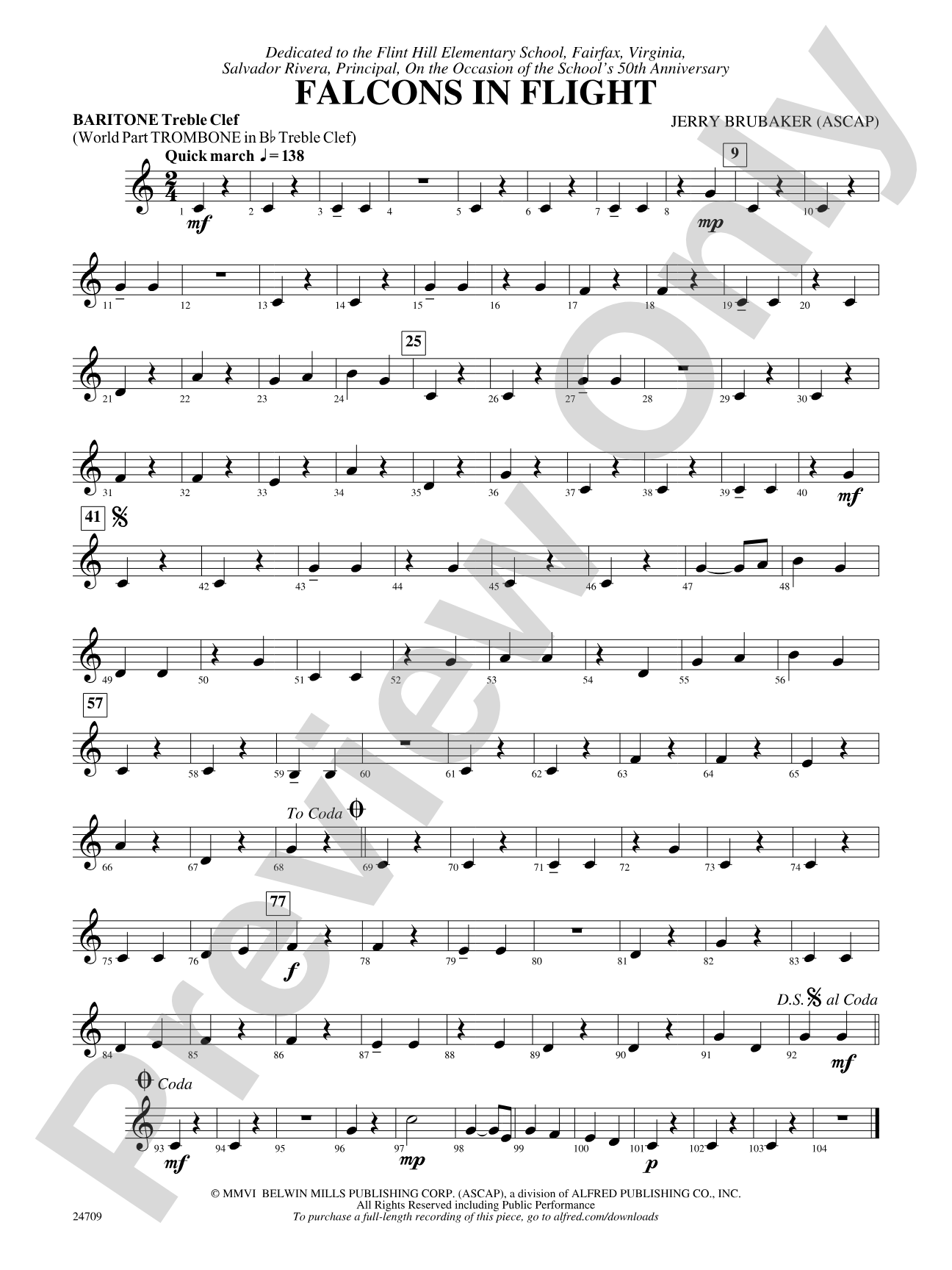 Falcons in Flight: Baritone T.C.