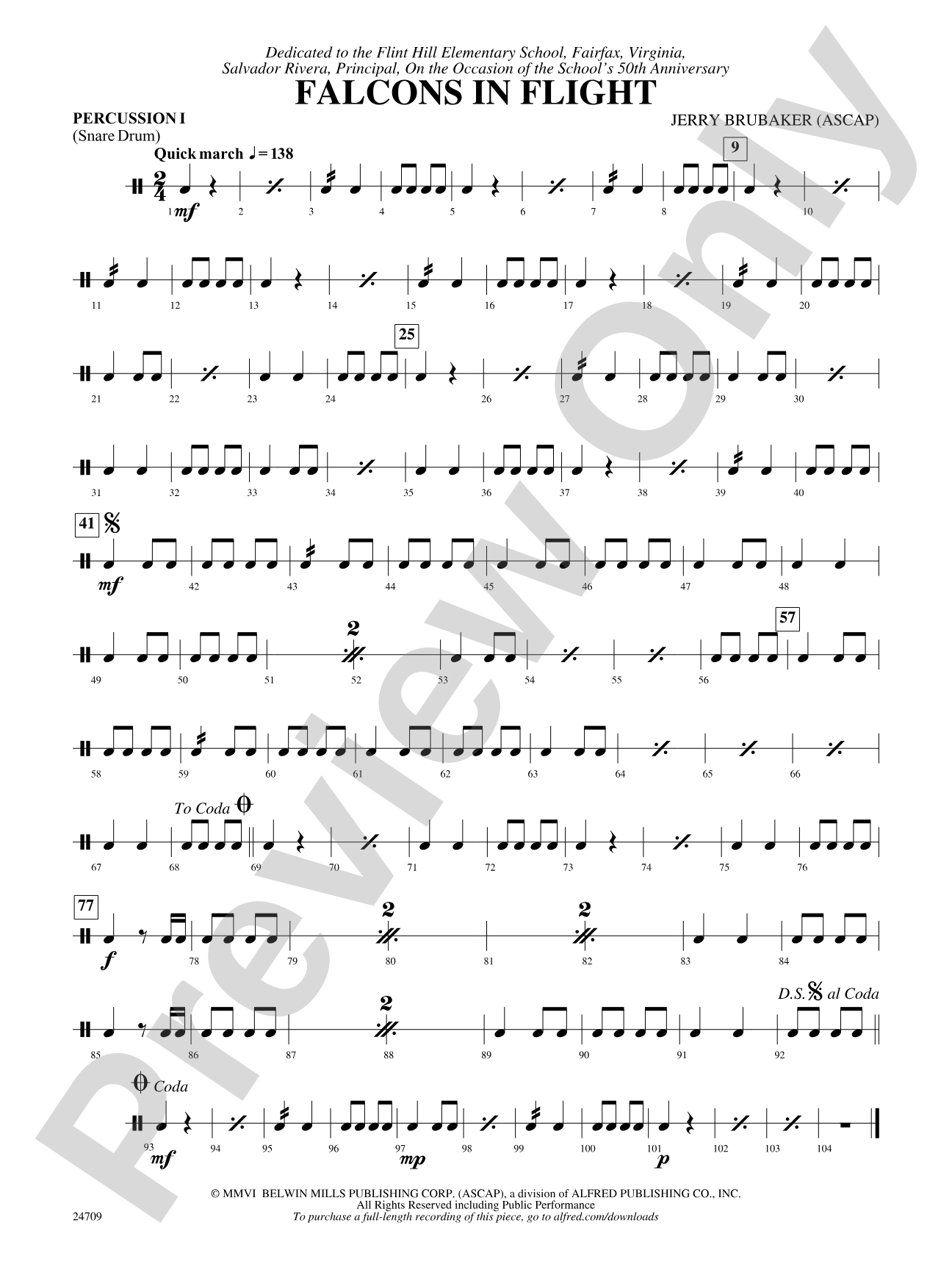 Falcons in Flight: 1st Percussion
