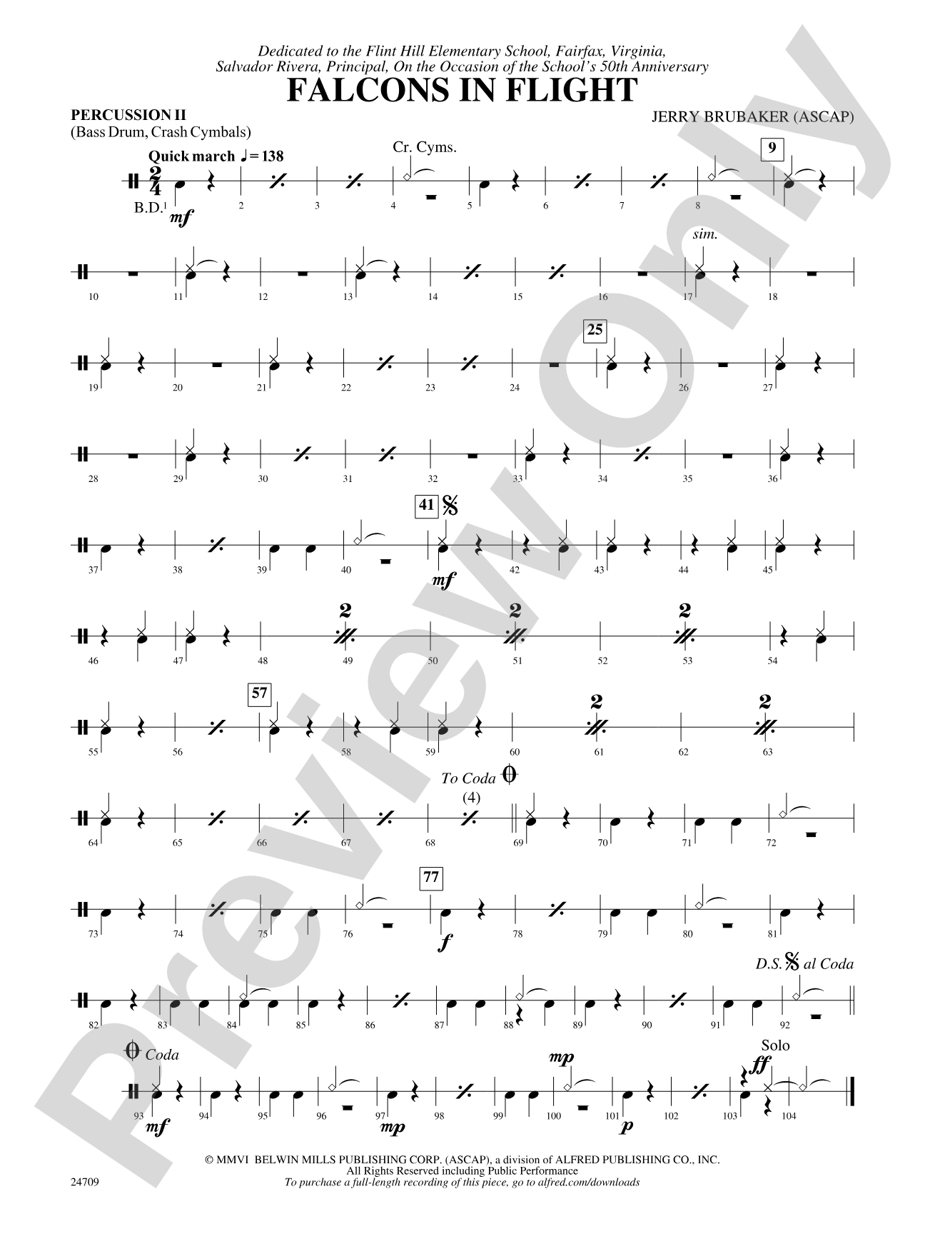 Falcons in Flight: 2nd Percussion