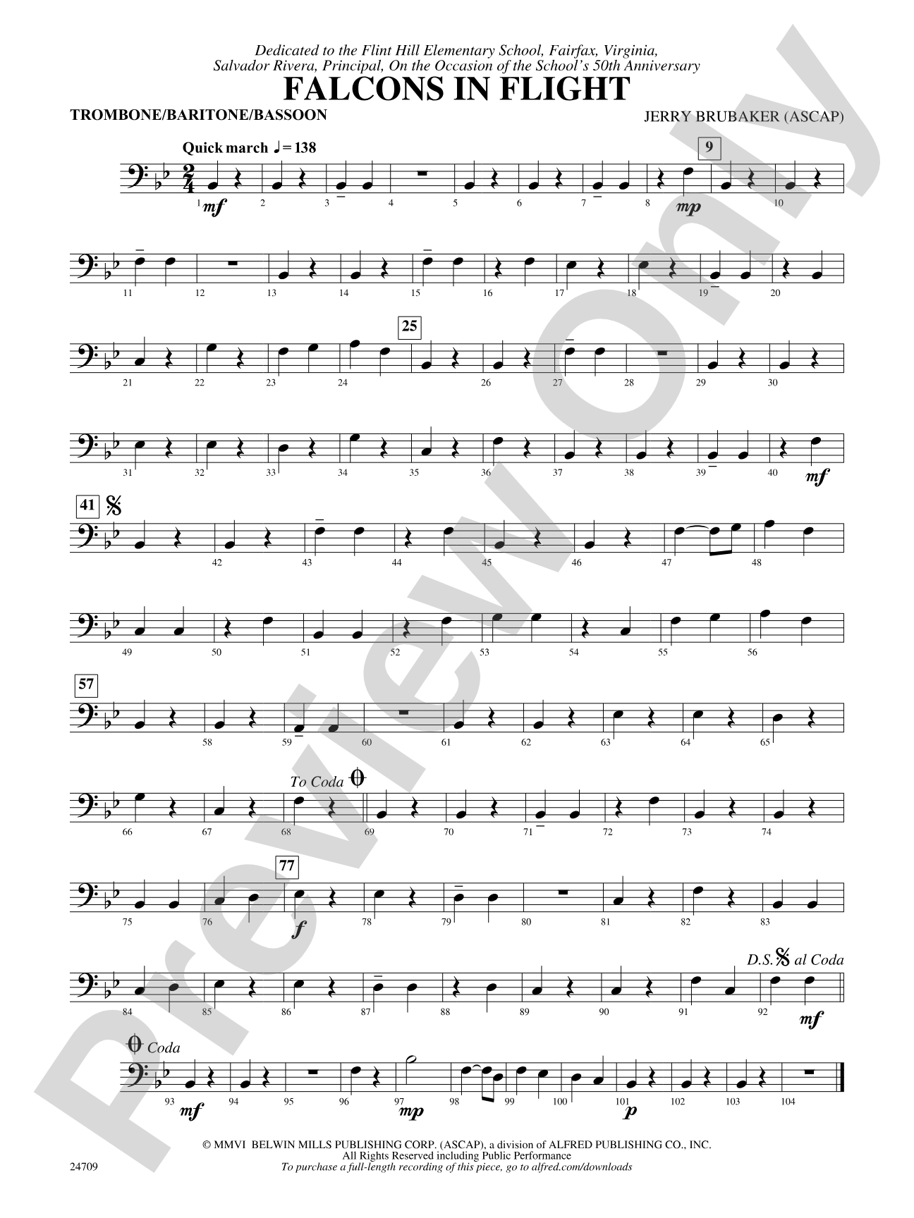 Falcons in Flight: 1st Trombone