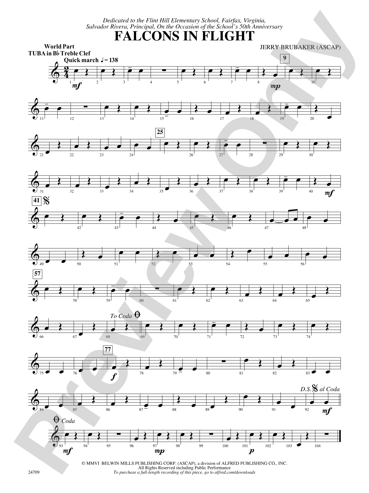 Falcons in Flight: (wp) B-flat Tuba T.C.