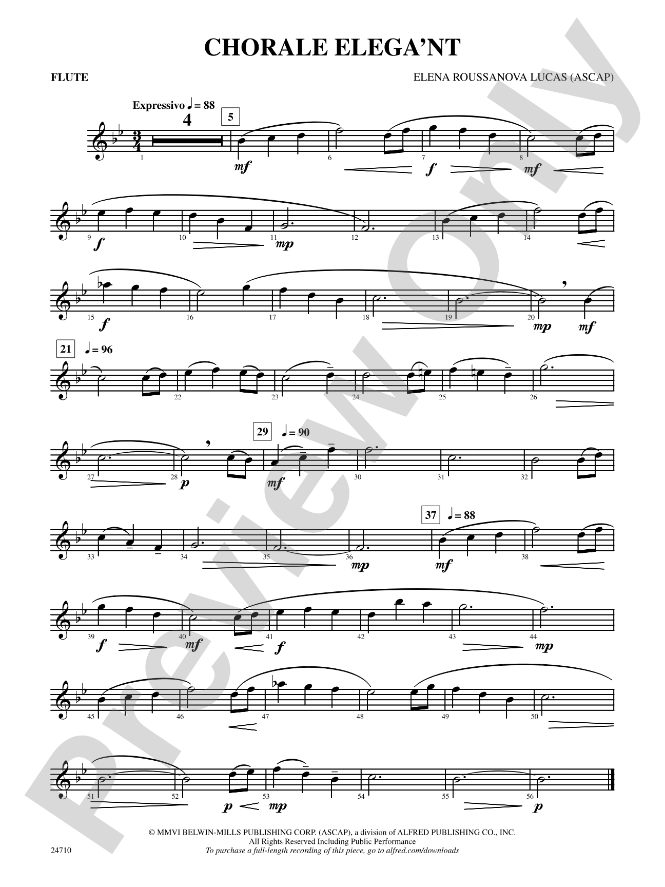 Chorale Elega'nt: Flute
