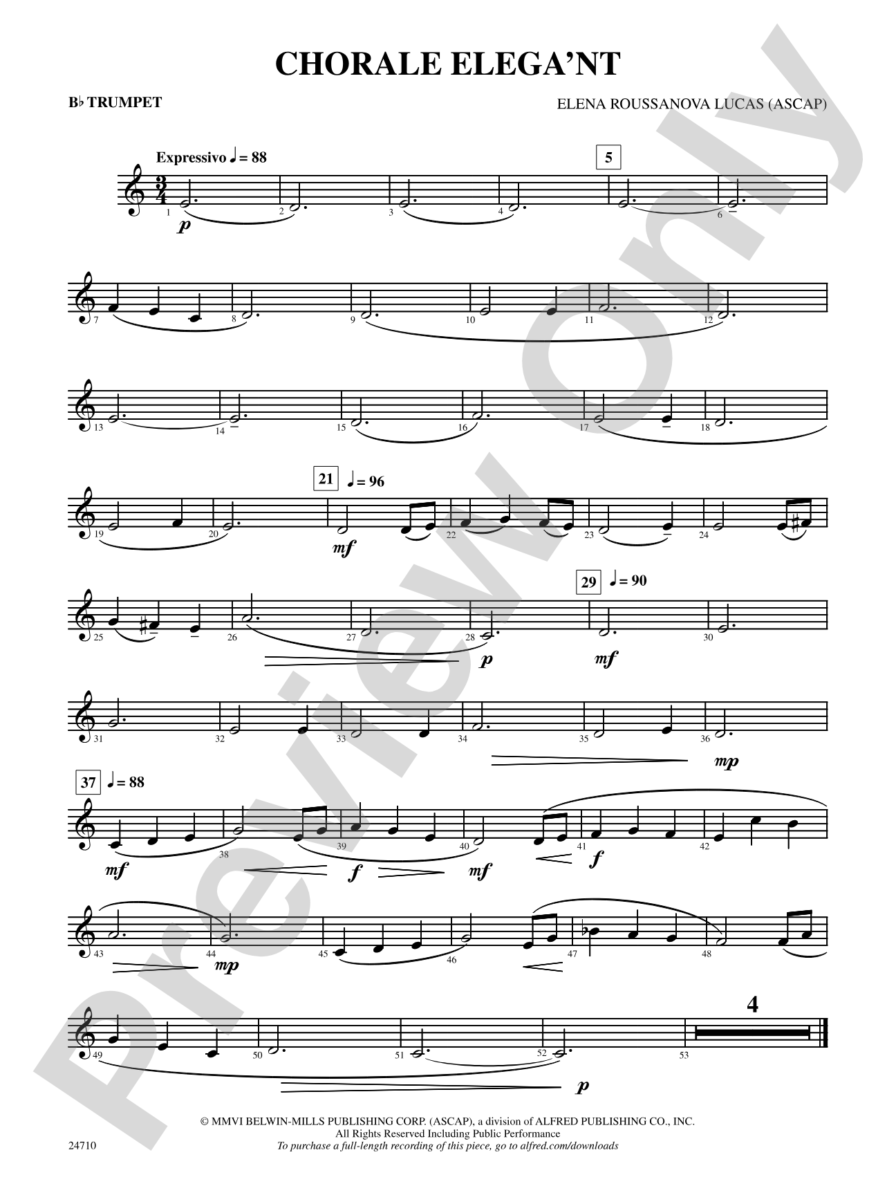 Chorale Elega'nt: 1st B-flat Trumpet