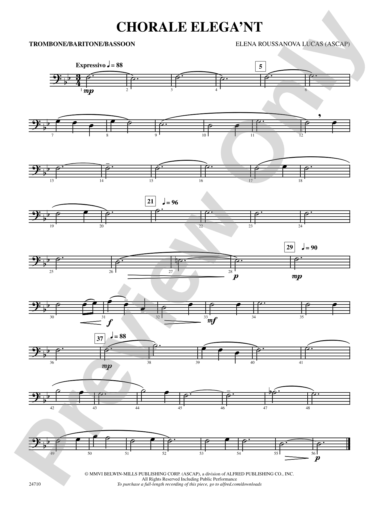 Chorale Elega'nt: 1st Trombone