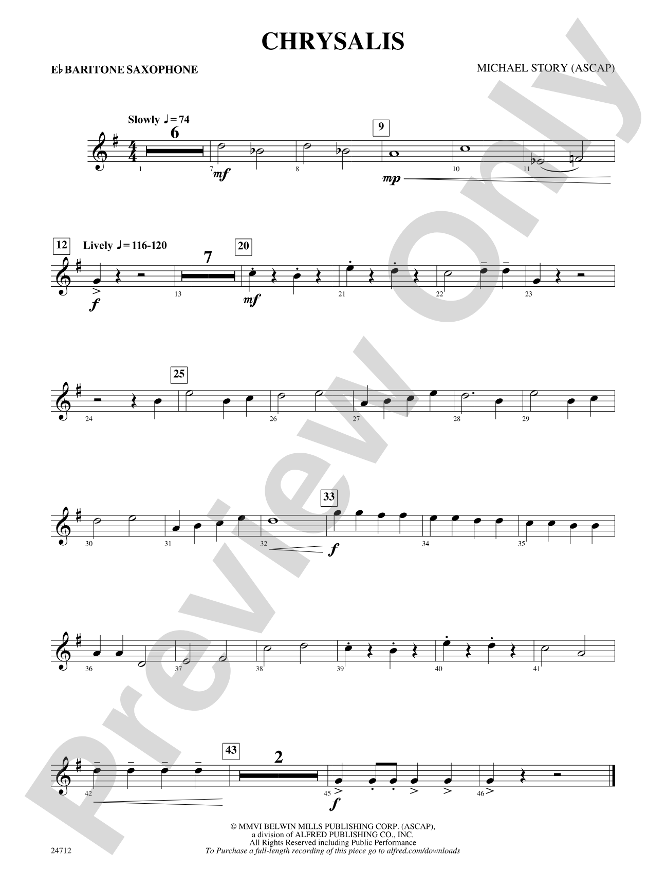 Chrysalis: E-flat Baritone Saxophone