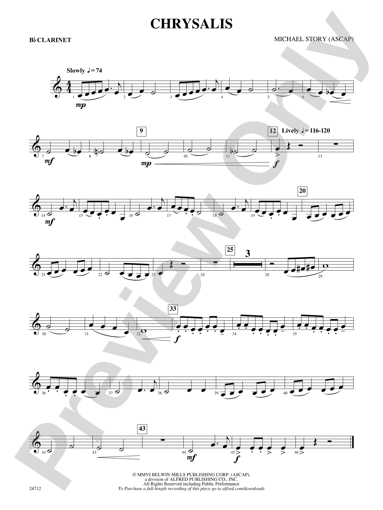 Chrysalis: 1st B-flat Clarinet