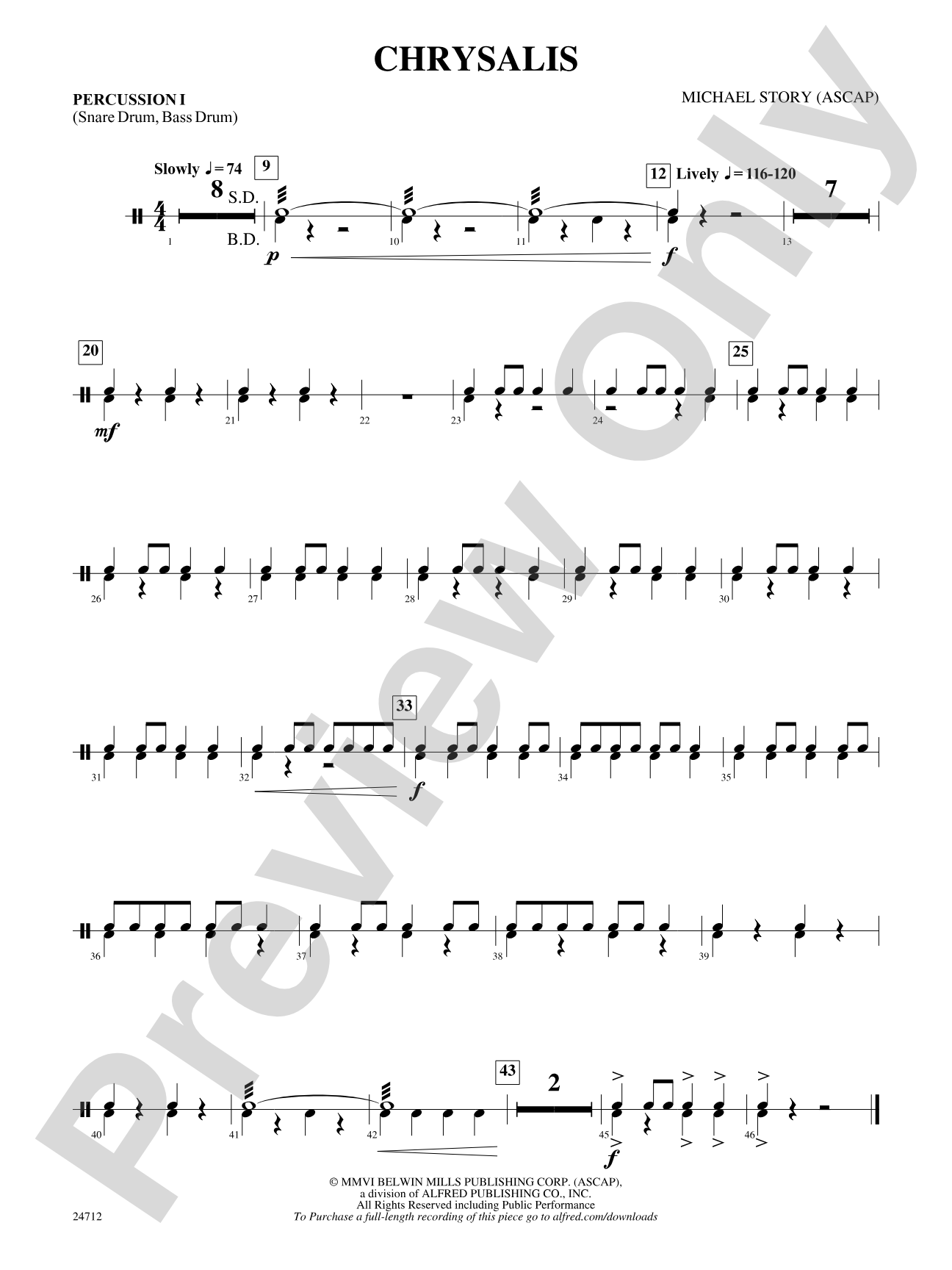 Chrysalis: 1st Percussion