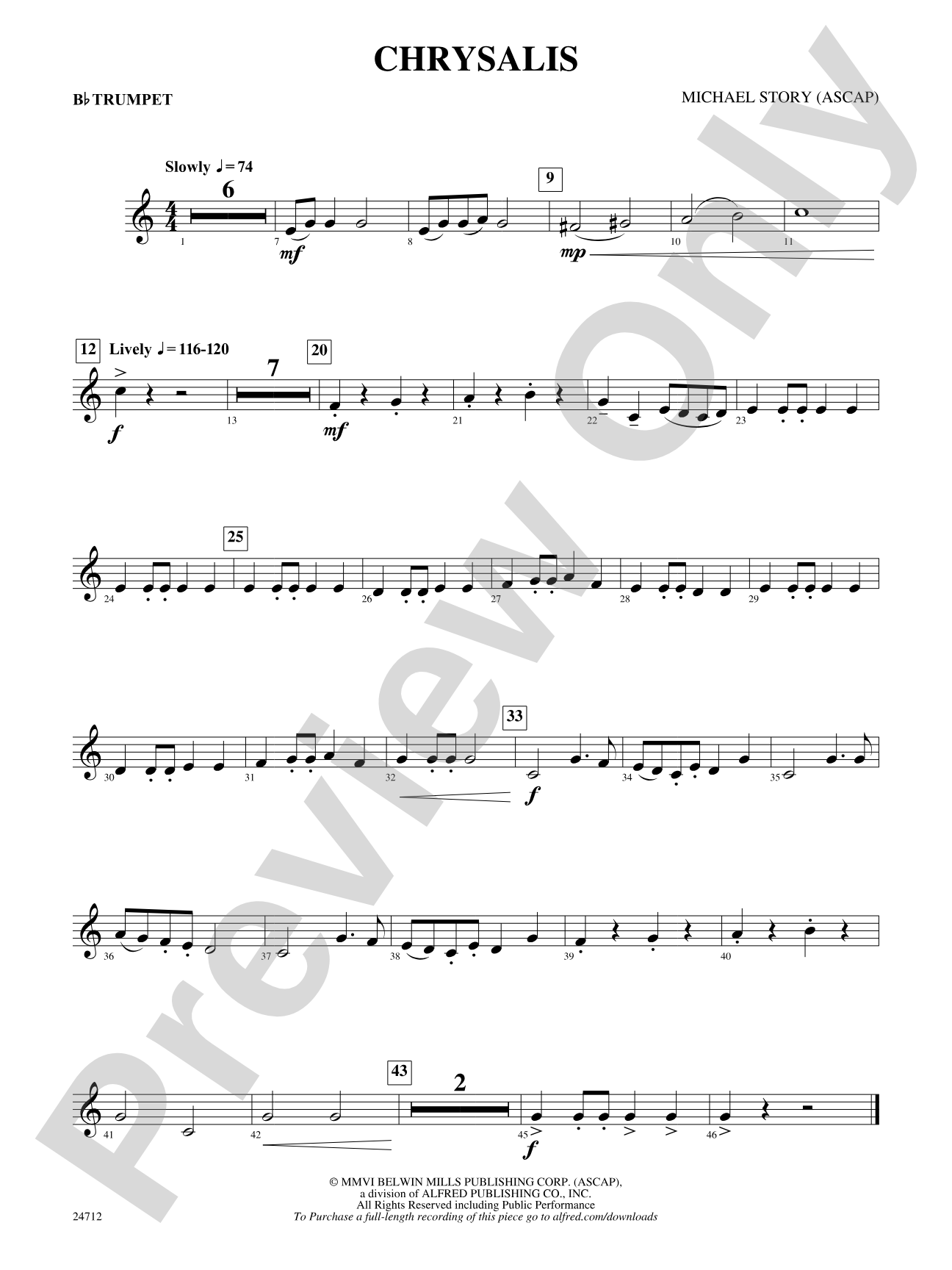 Chrysalis: 1st B-flat Trumpet