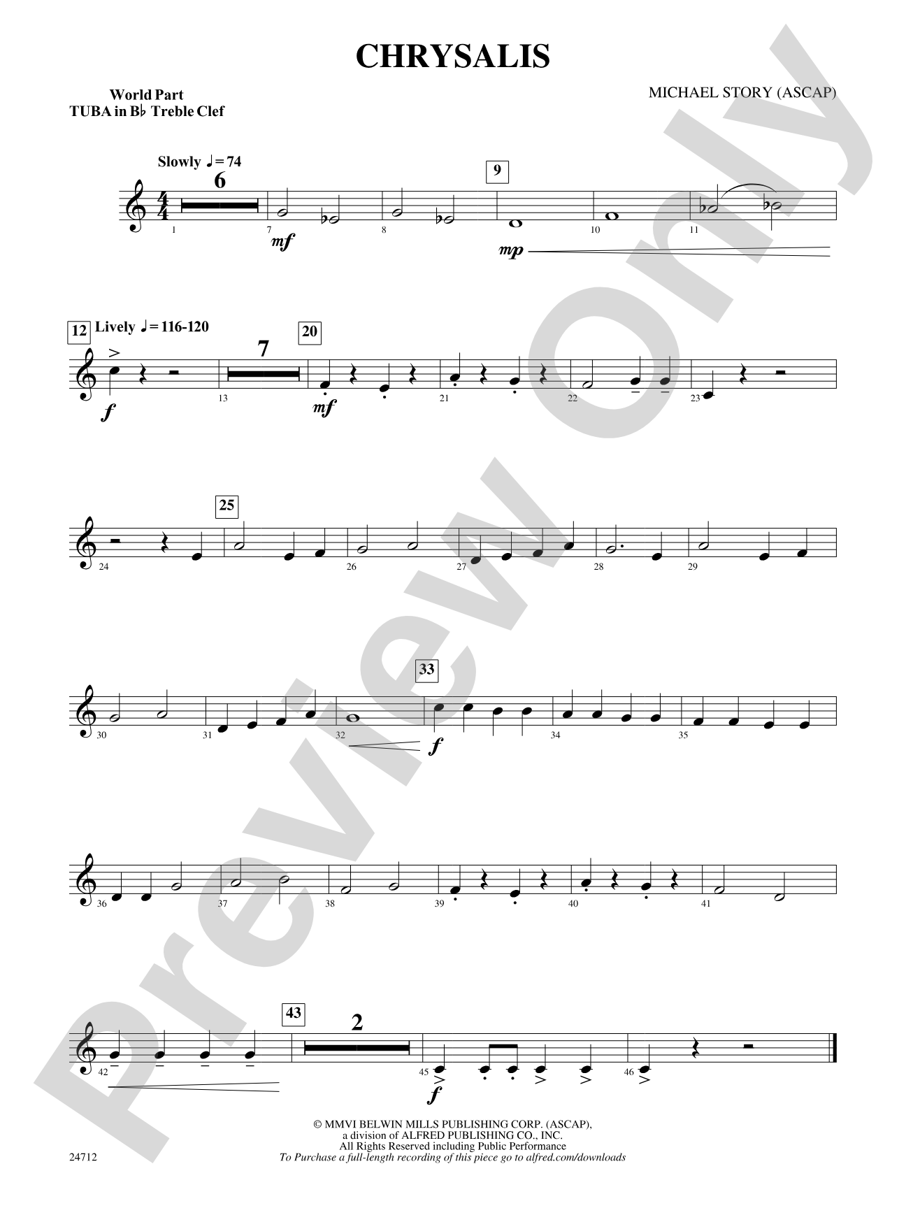 Chrysalis: (wp) B-flat Tuba T.C.