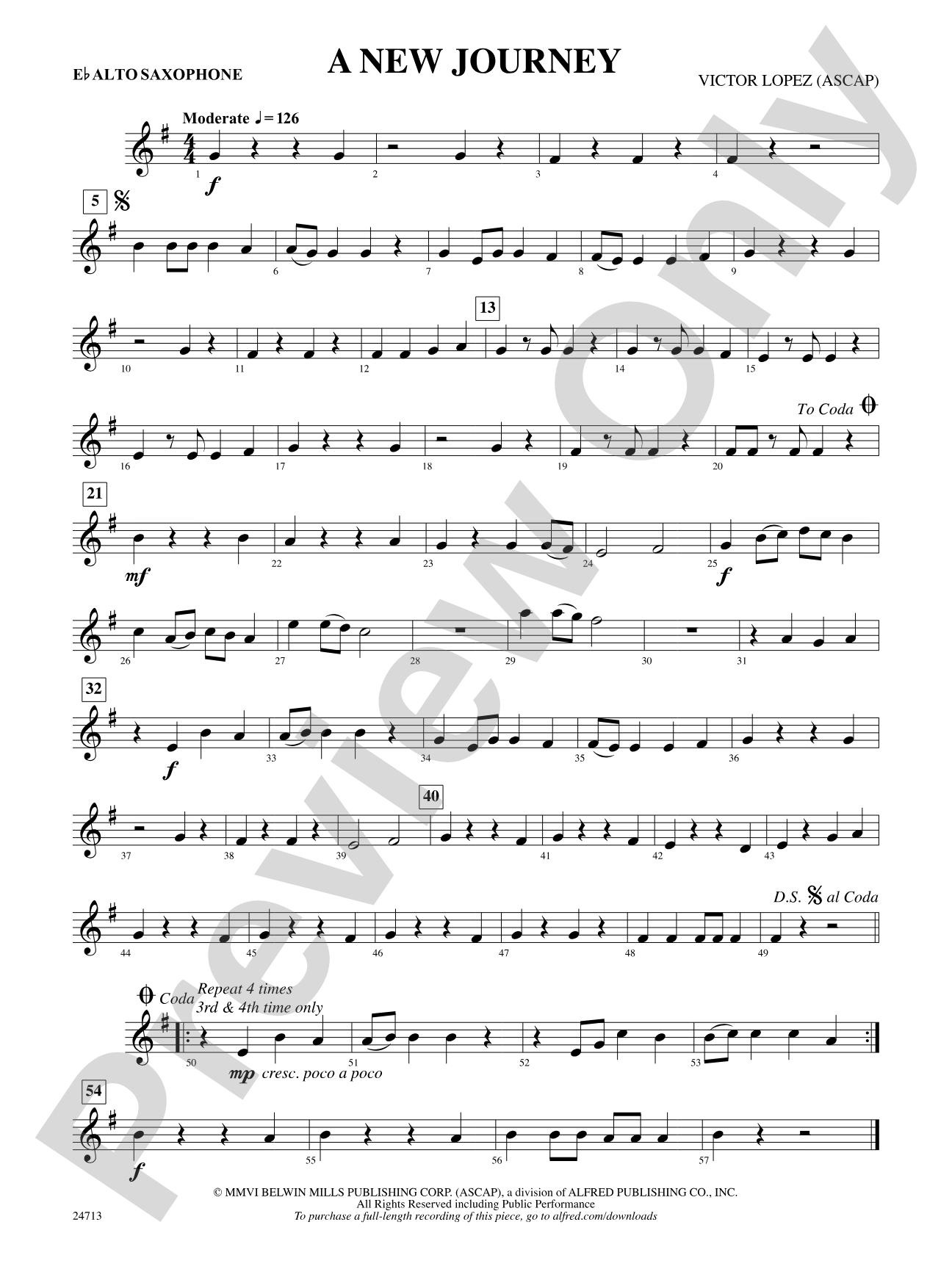 A New Journey: E-flat Alto Saxophone