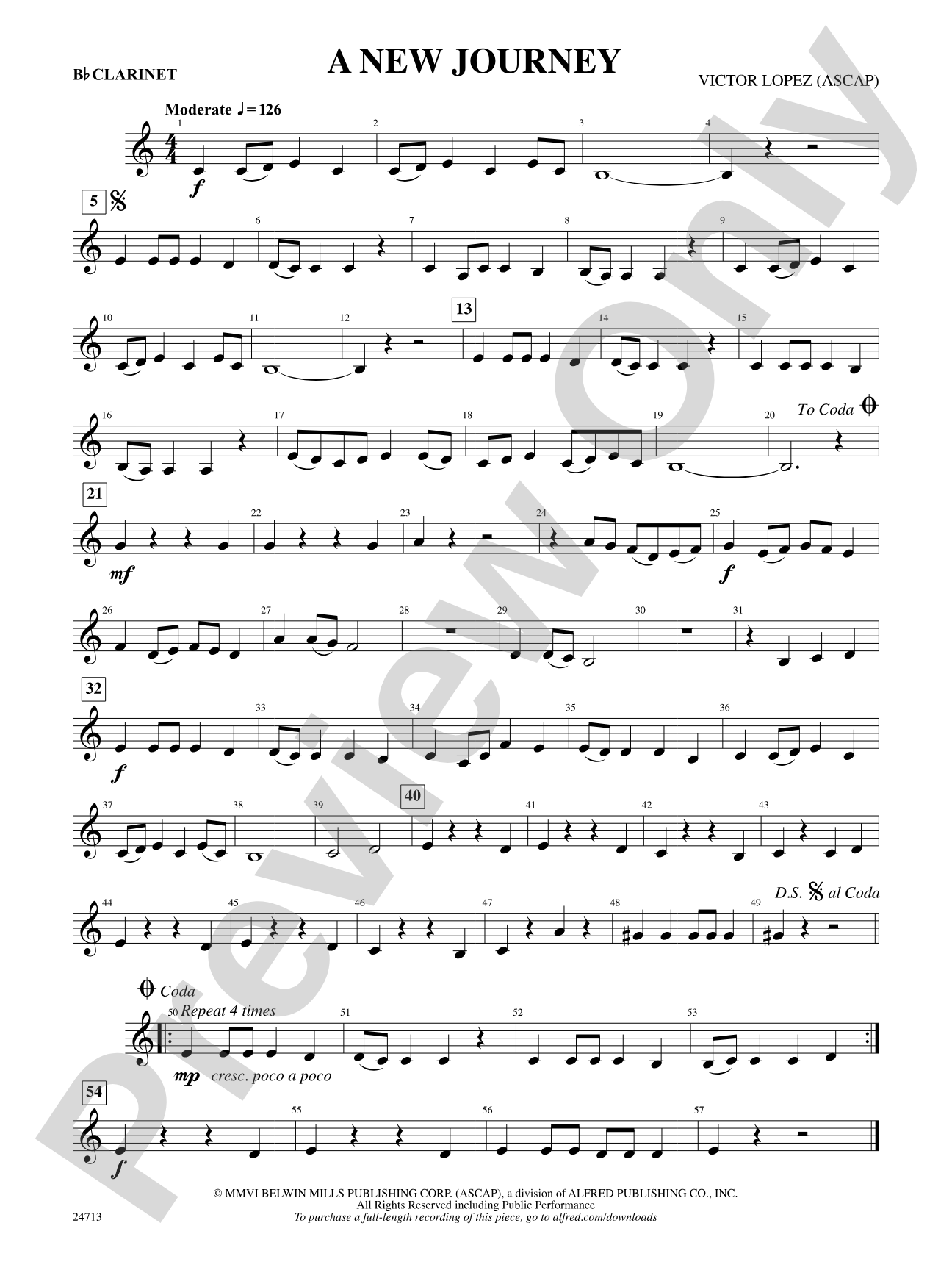 A New Journey: 1st B-flat Clarinet