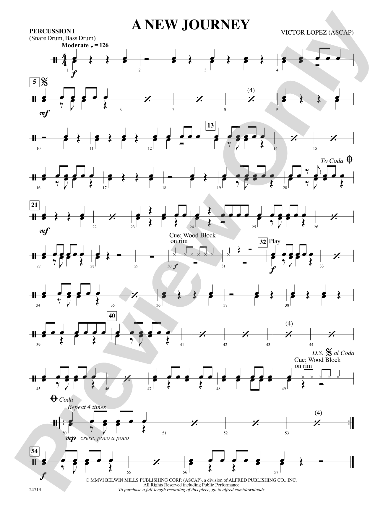 A New Journey: 1st Percussion