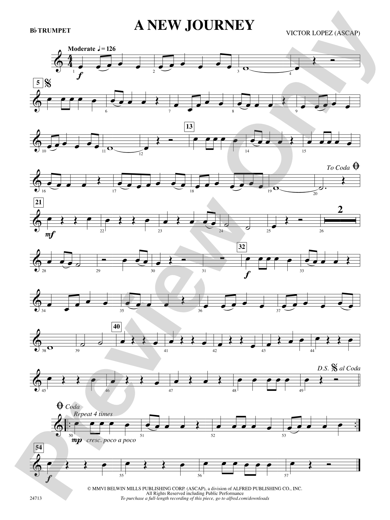 A New Journey: 1st B-flat Trumpet