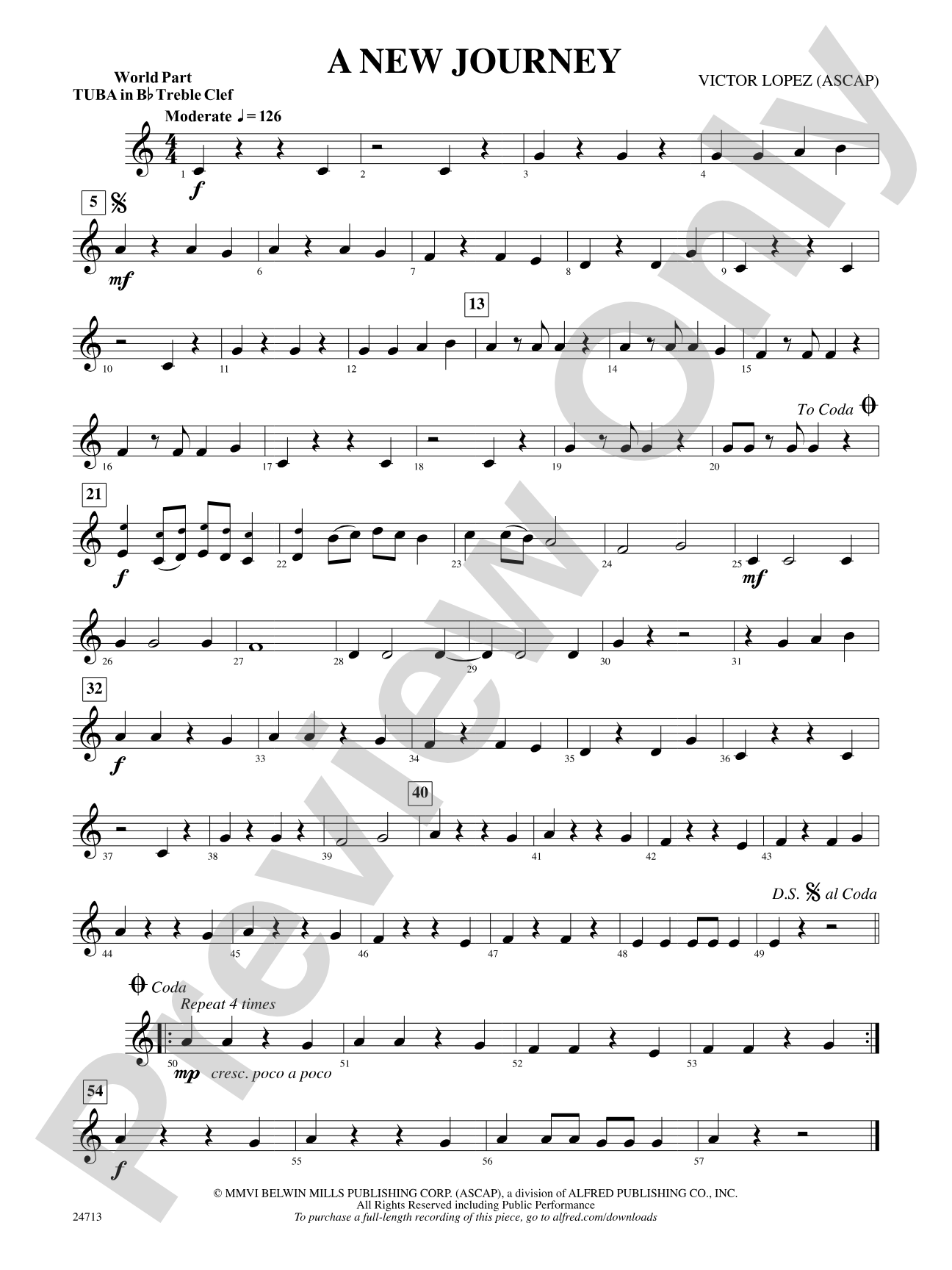 A New Journey: (wp) B-flat Tuba T.C.