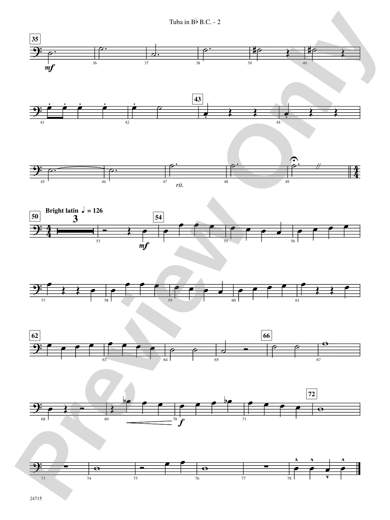 Holiday Variations (Based on "God Rest Ye Merry, Gentlemen"): (wp) B-flat Tuba B.C.