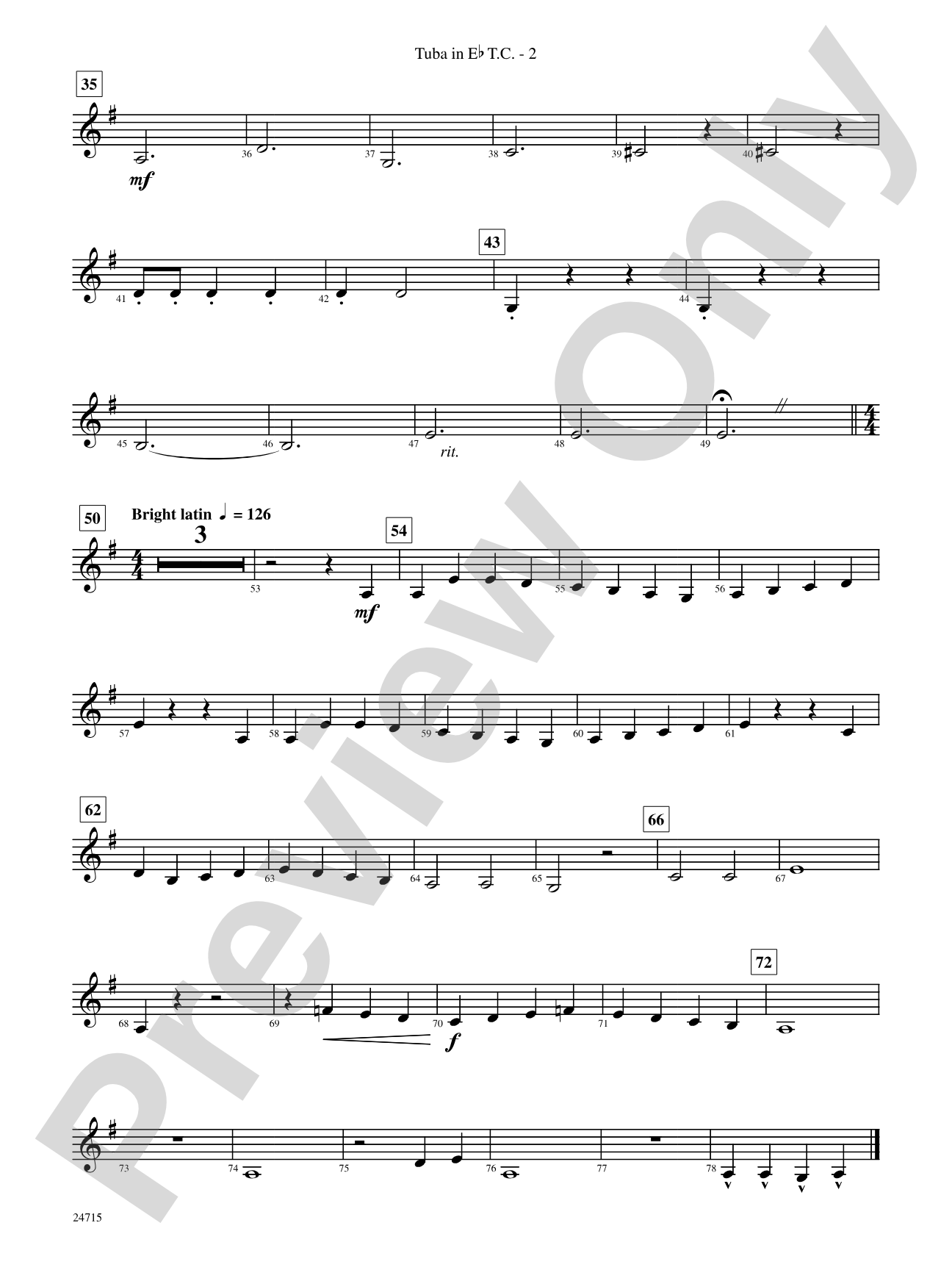 Holiday Variations (Based on "God Rest Ye Merry, Gentlemen"): (wp) E-flat Tuba T.C.