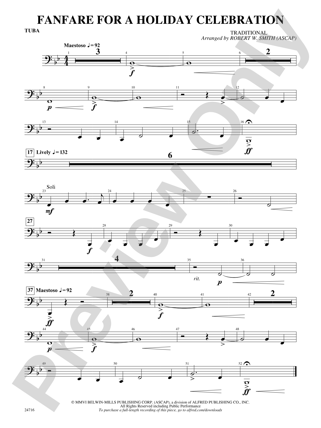 Fanfare for a Holiday Celebration: Tuba