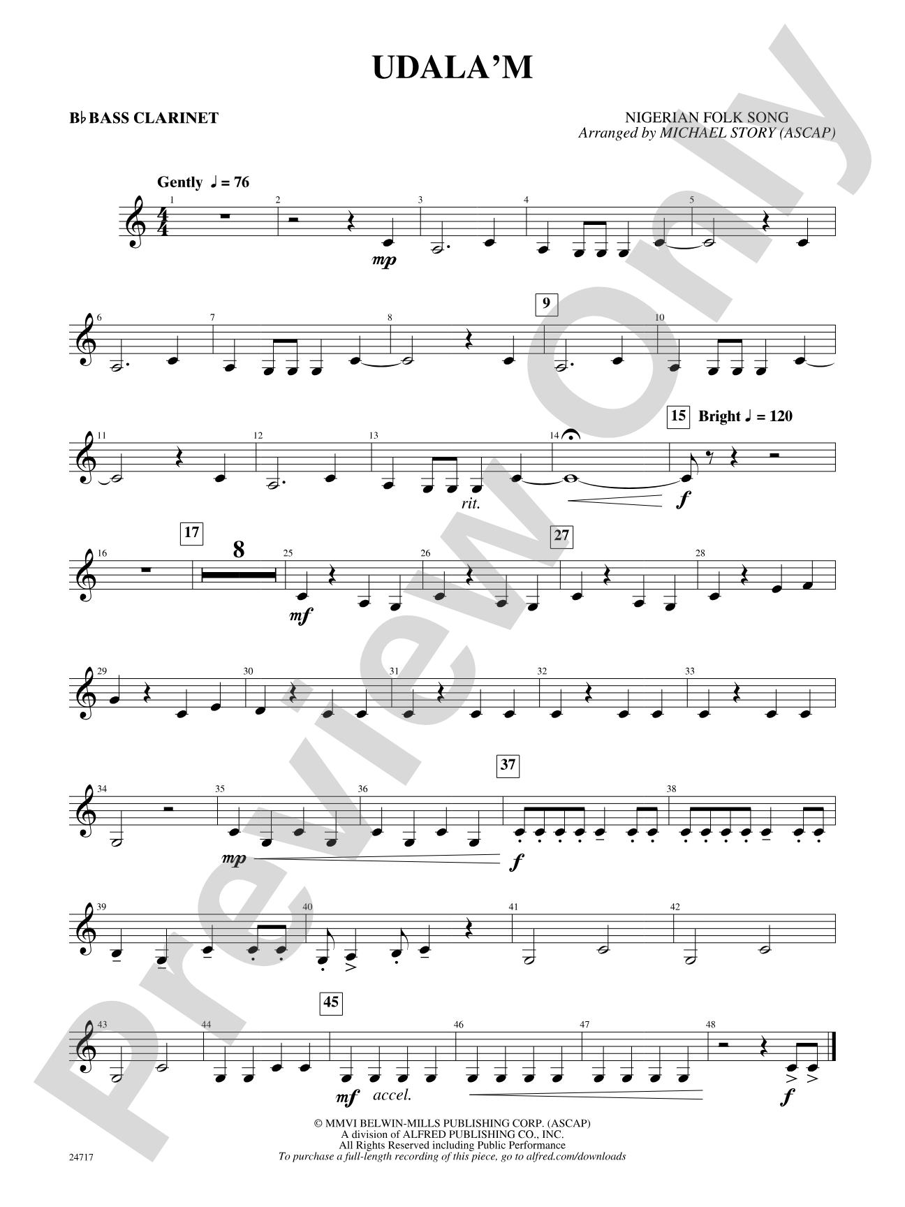 Udala'm: B-flat Bass Clarinet