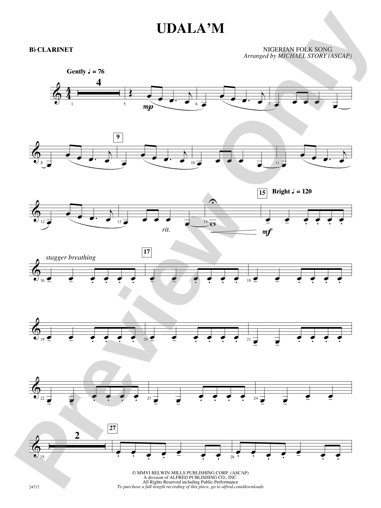 Udala'm: 1st B-flat Clarinet