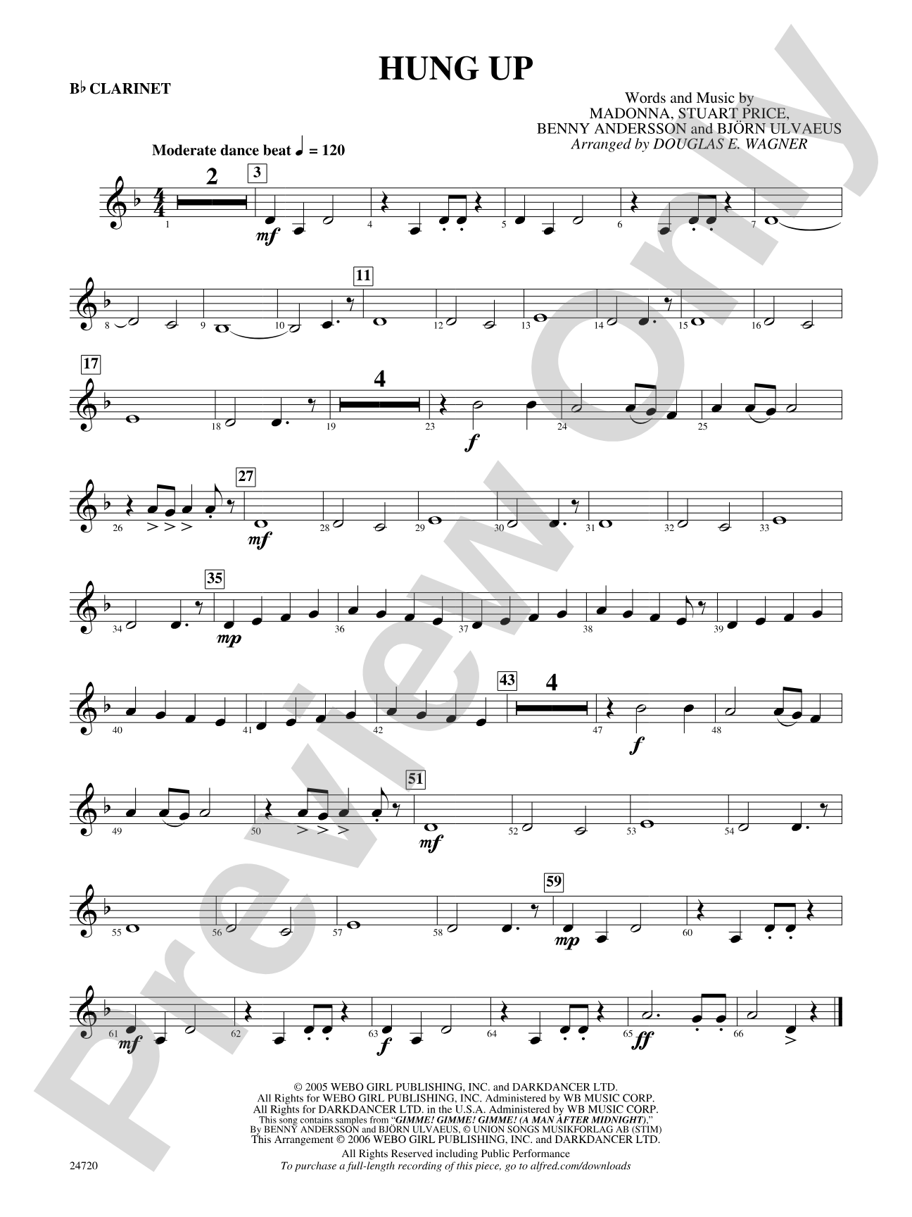 Hung Up: 1st B-flat Clarinet