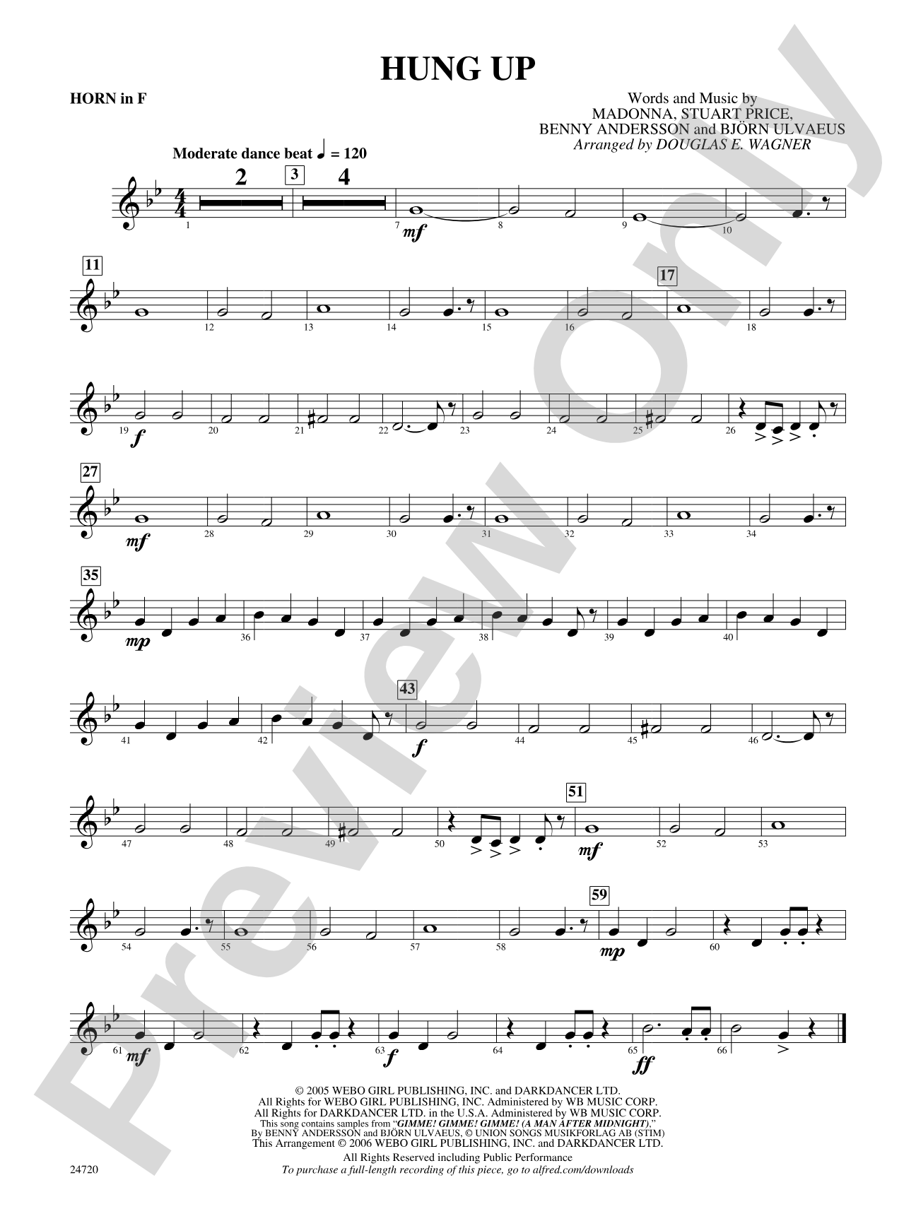 Hung Up: 1st F Horn