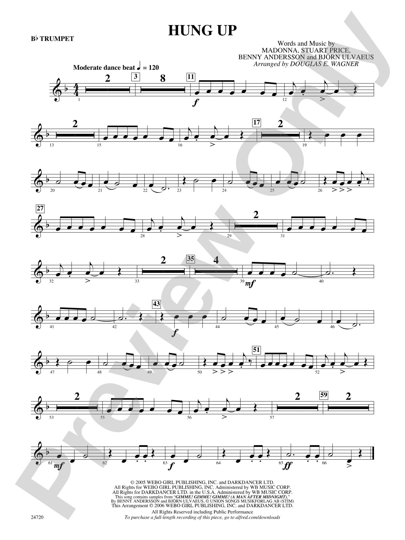 Hung Up: 1st B-flat Trumpet