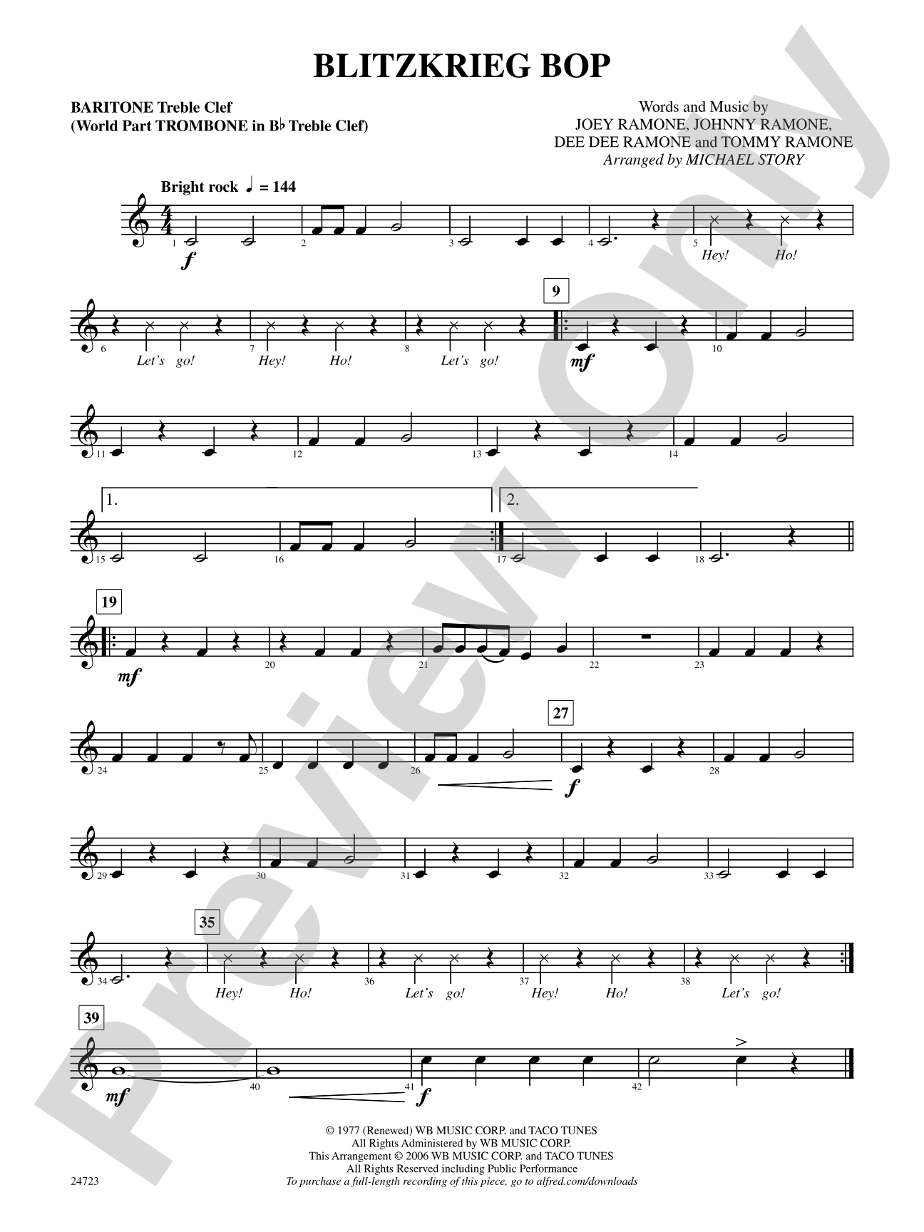 Blitzkrieg Bop: Baritone T.C.