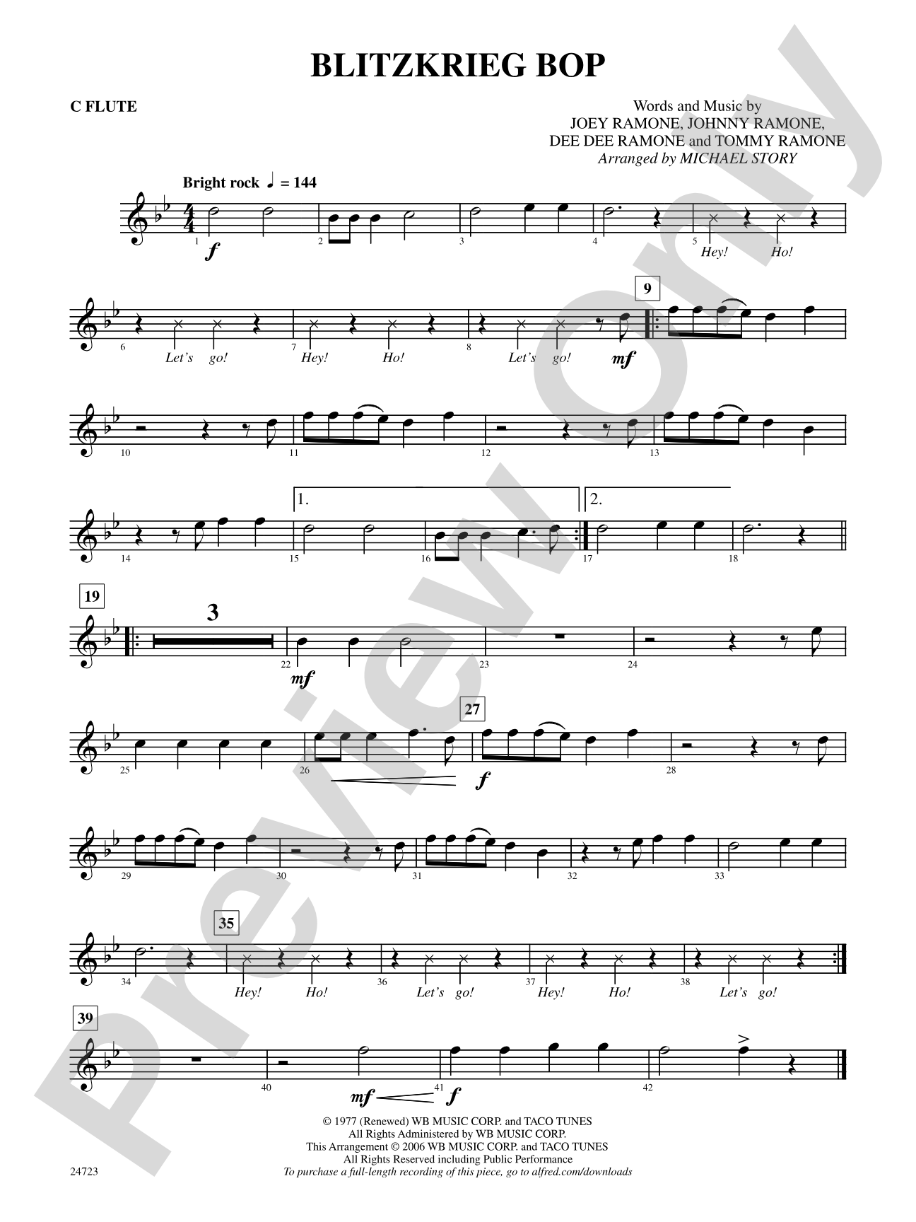 Blitzkrieg Bop: Flute