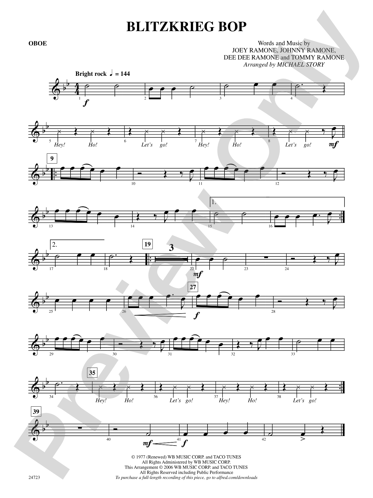 Blitzkrieg Bop: Oboe