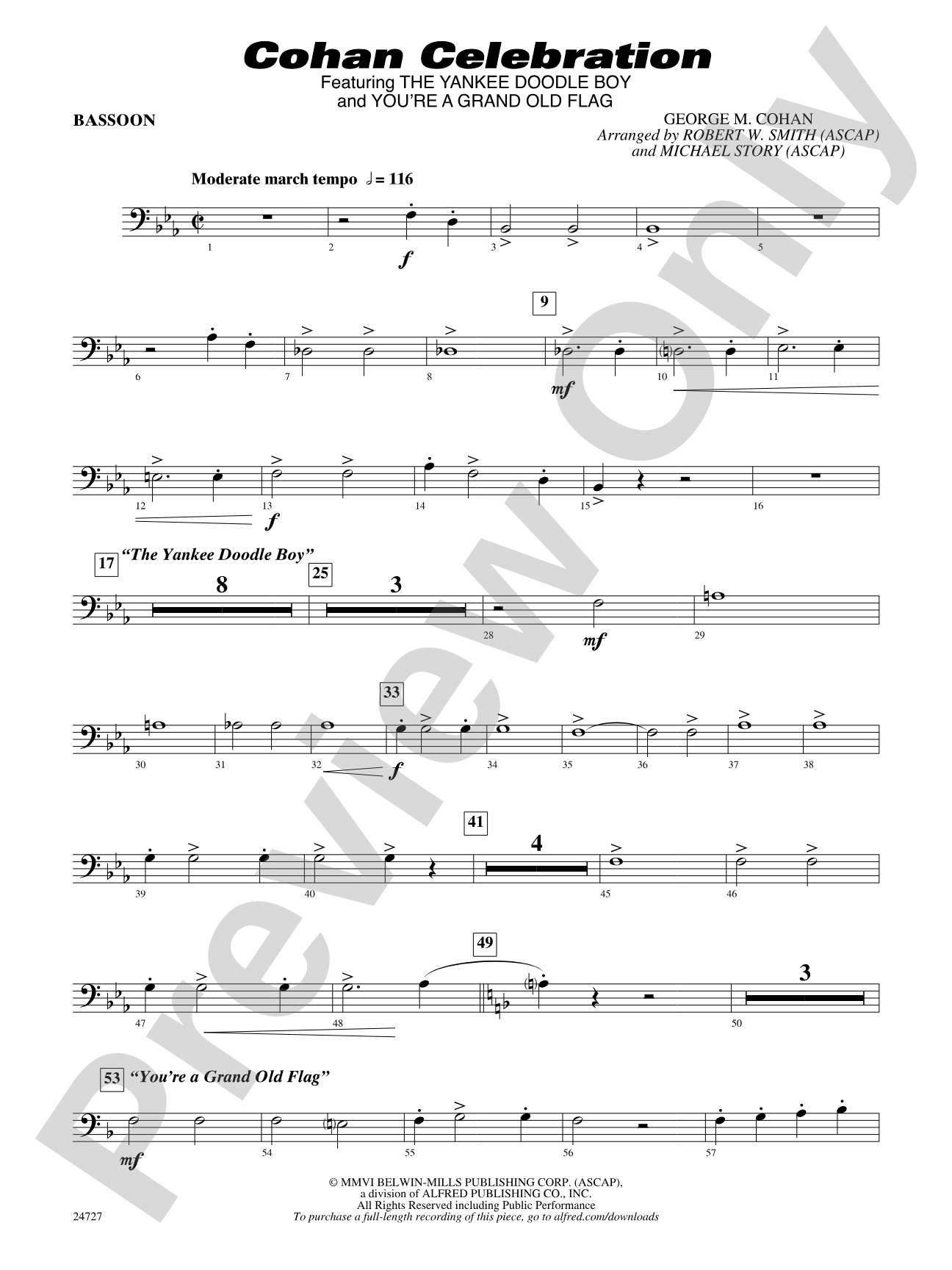 Cohan Celebration: Bassoon
