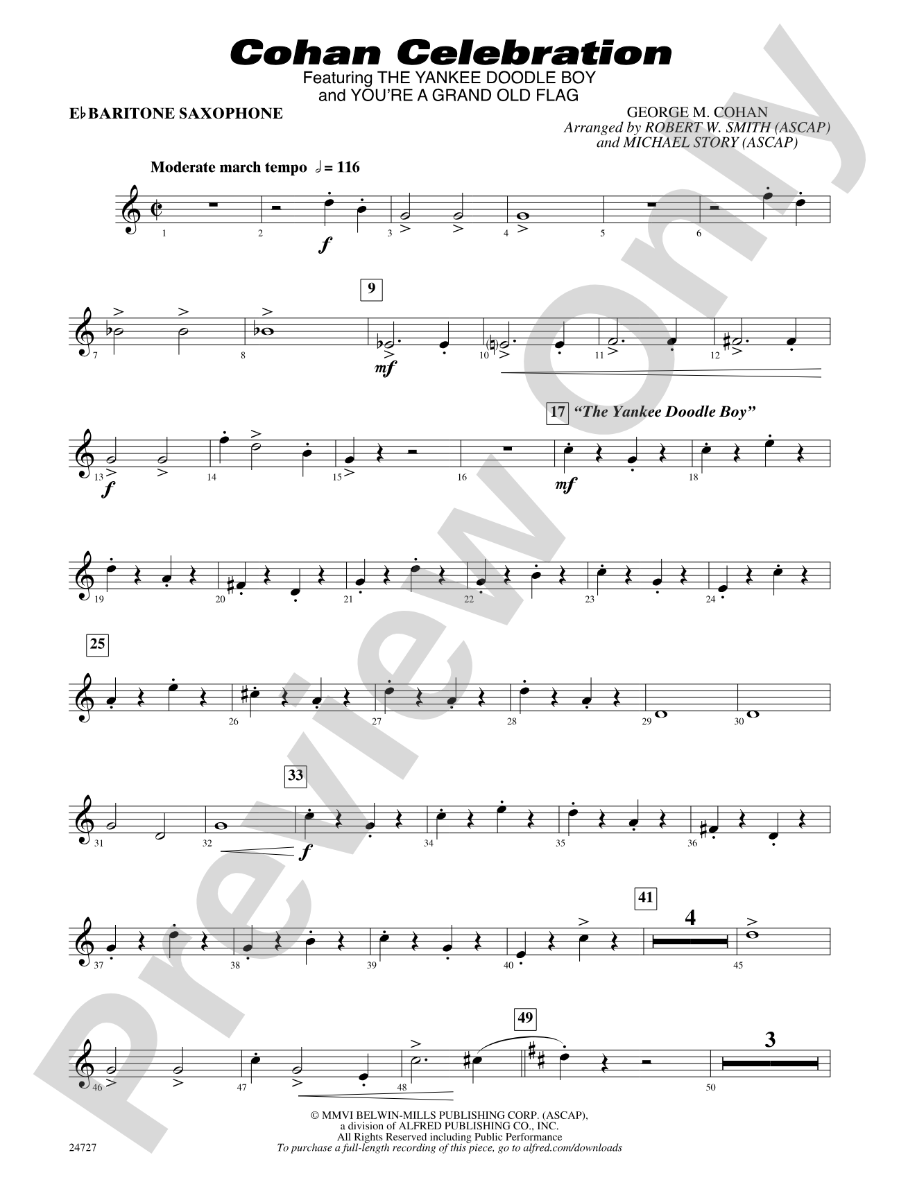 Cohan Celebration: E-flat Baritone Saxophone