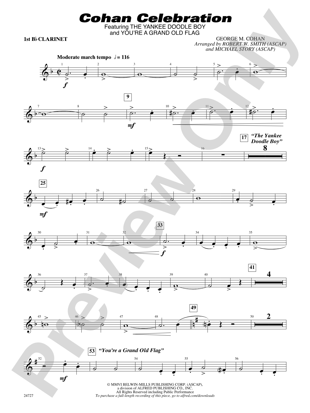 Cohan Celebration: 1st B-flat Clarinet