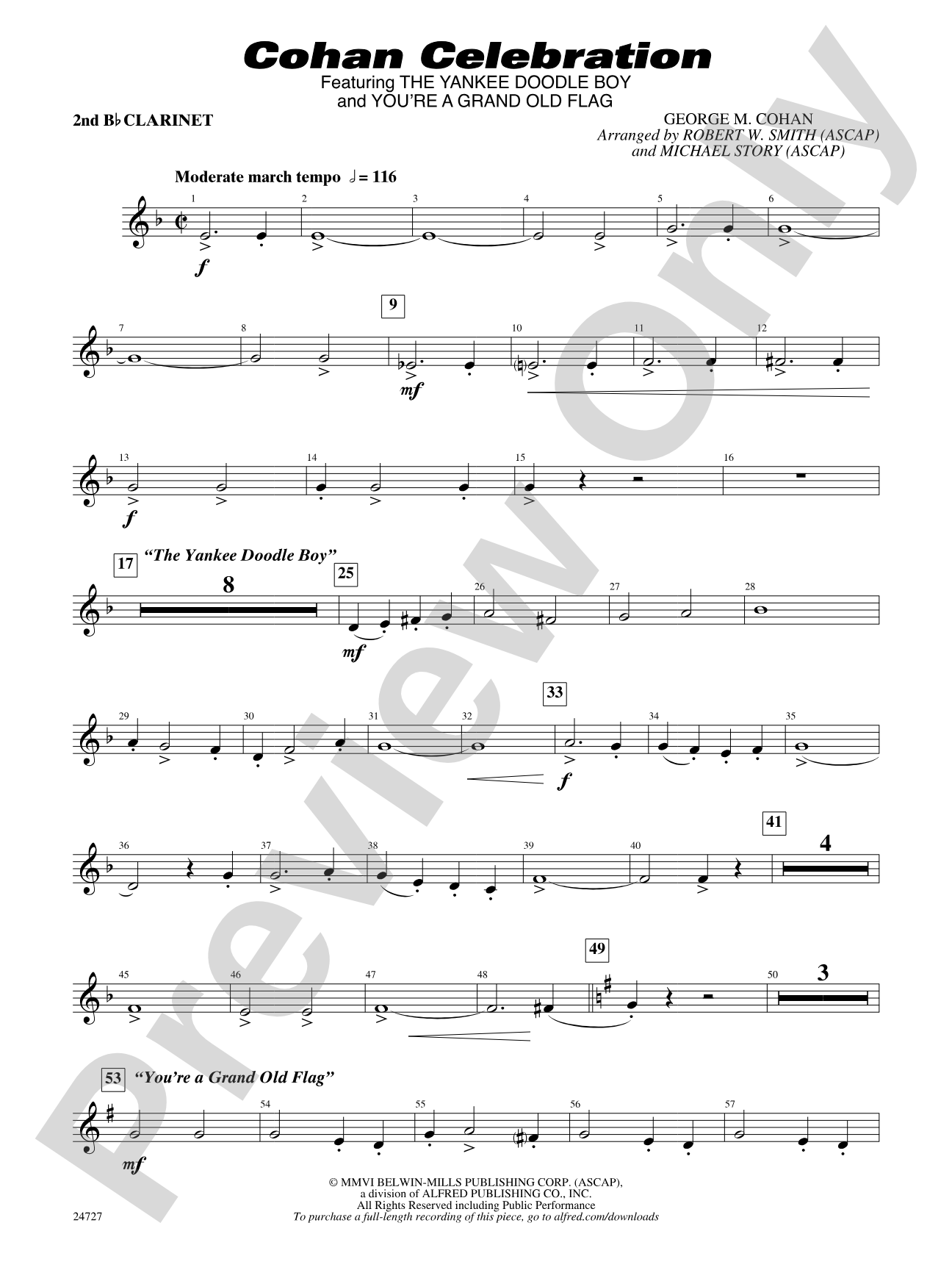 Cohan Celebration: 2nd B-flat Clarinet