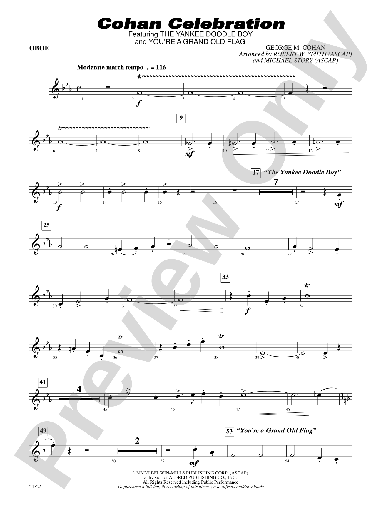Cohan Celebration: Oboe