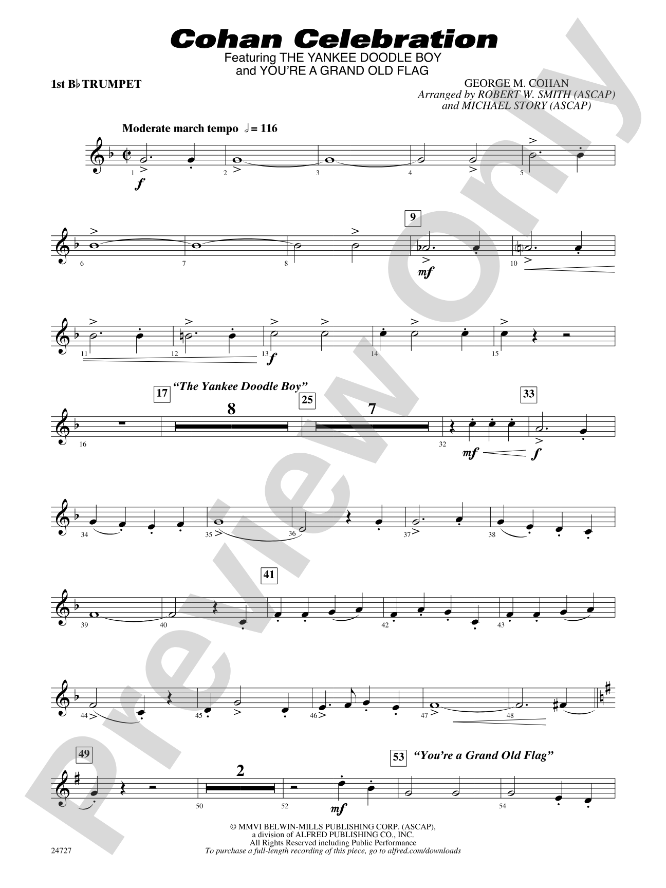 Cohan Celebration: 1st B-flat Trumpet