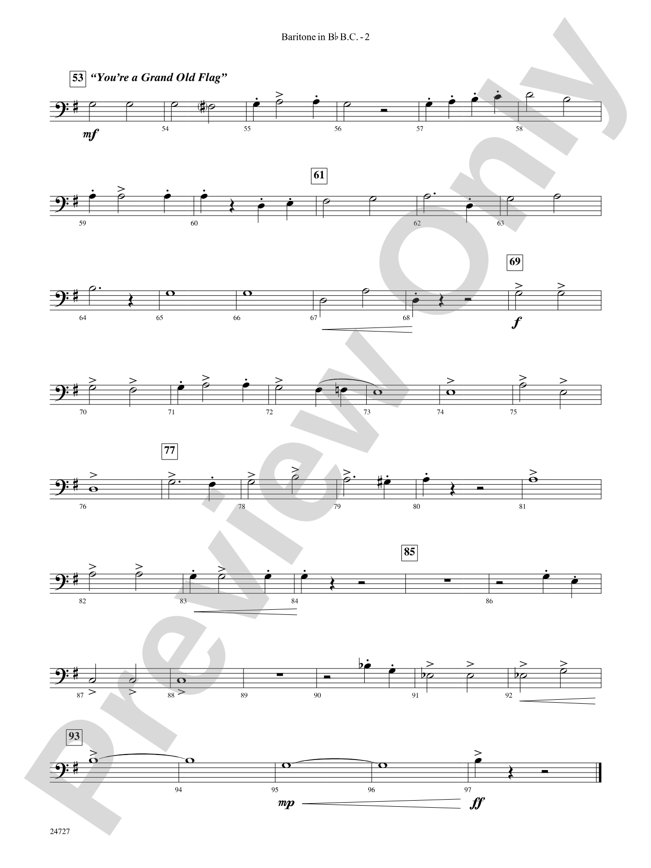 Cohan Celebration: (wp) B-flat Baritone B.C.