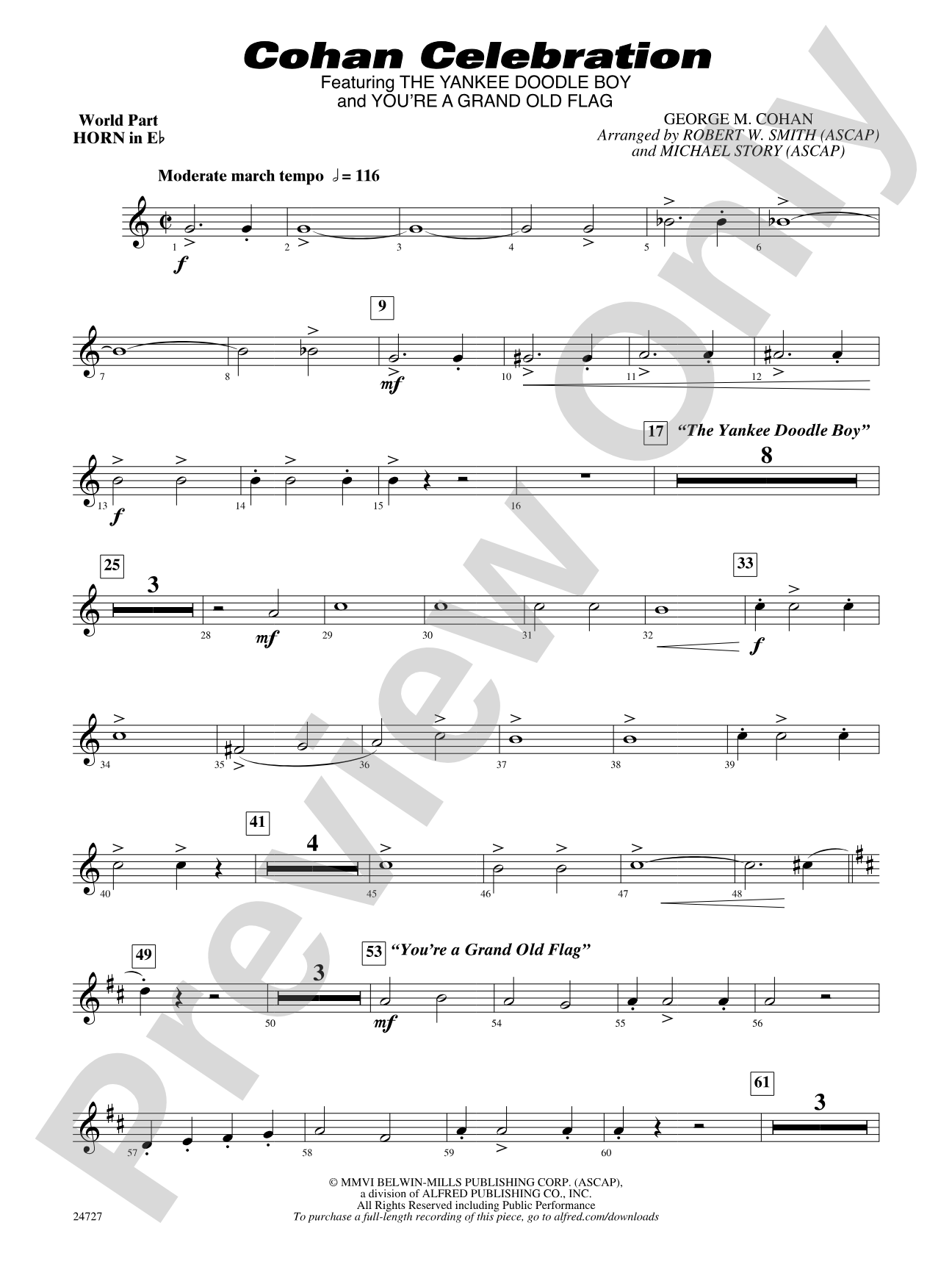 Cohan Celebration: (wp) 1st Horn in E-flat