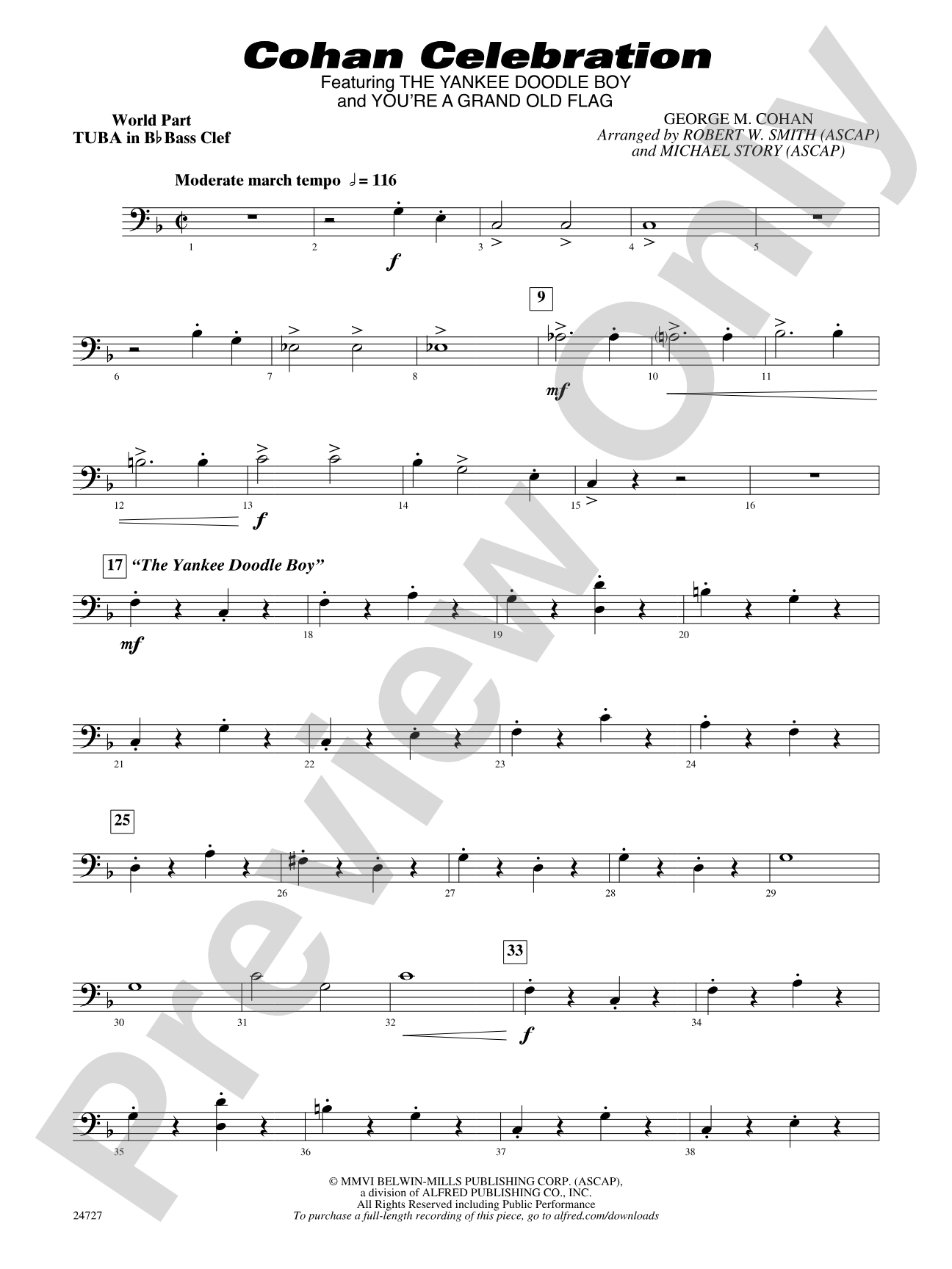 Cohan Celebration: (wp) B-flat Tuba B.C.