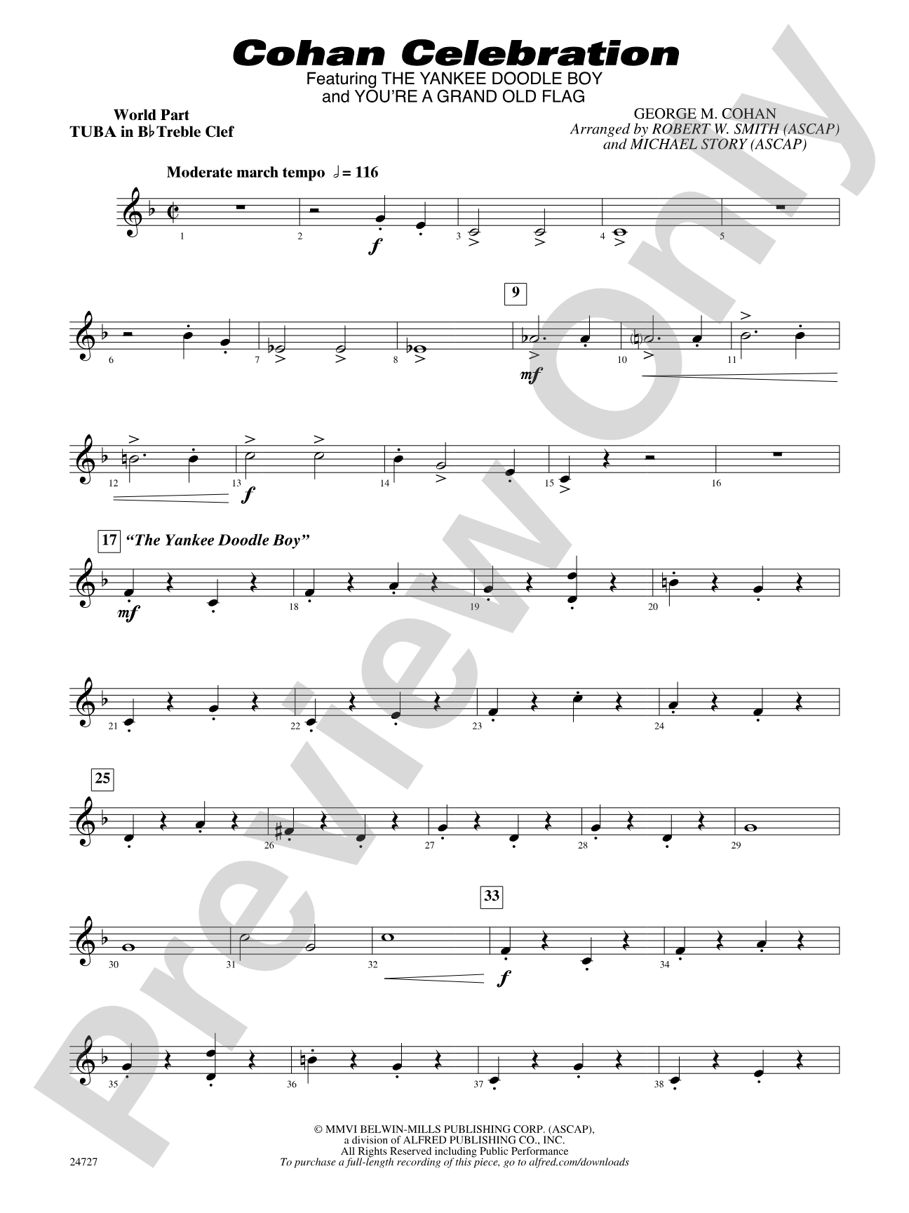 Cohan Celebration: (wp) B-flat Tuba T.C.