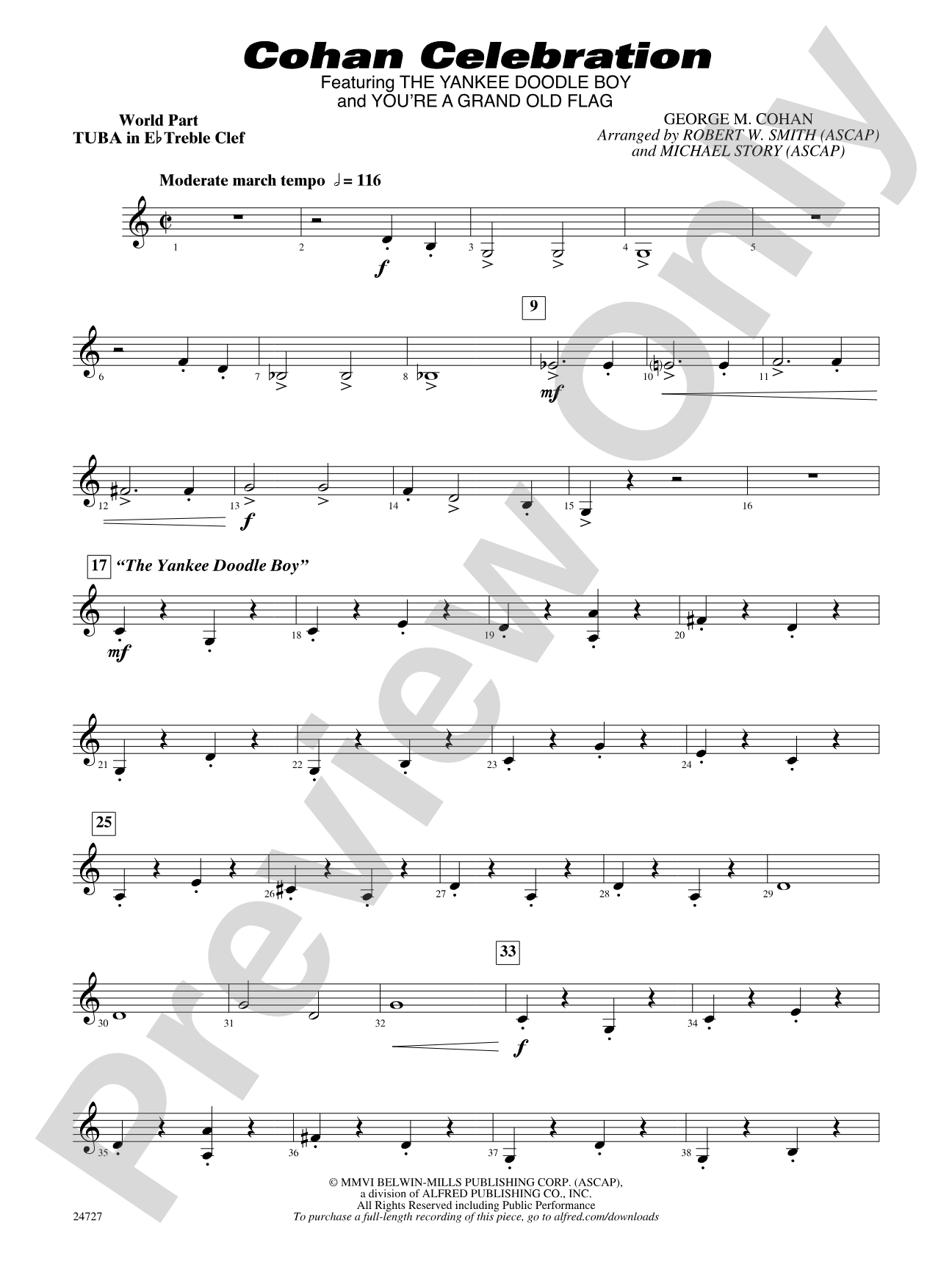 Cohan Celebration: (wp) E-flat Tuba T.C.