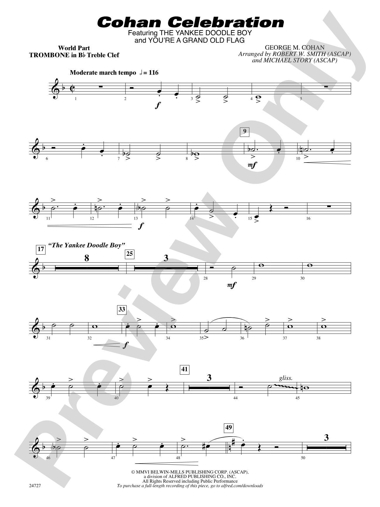 Cohan Celebration: (wp) Bb Trombone T.C.