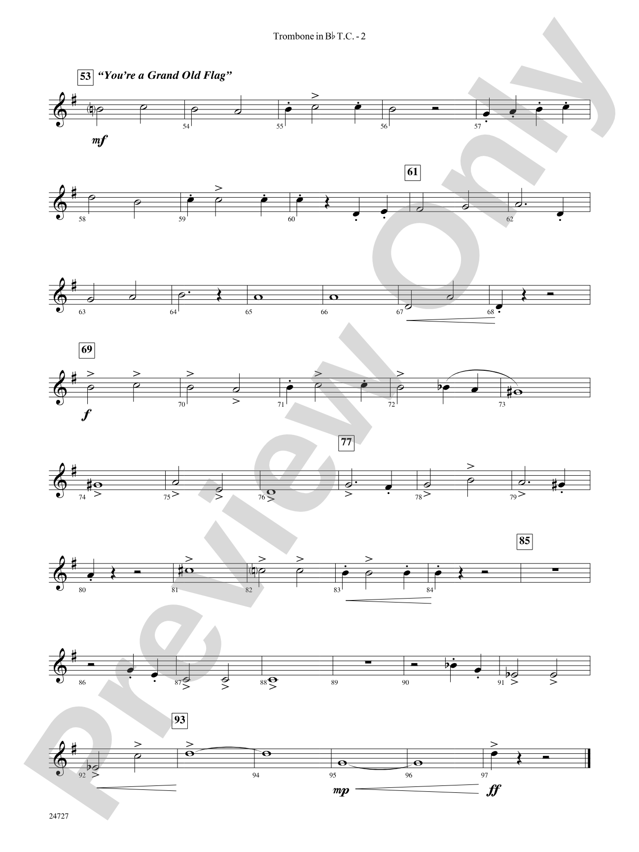 Cohan Celebration: (wp) Bb Trombone T.C.