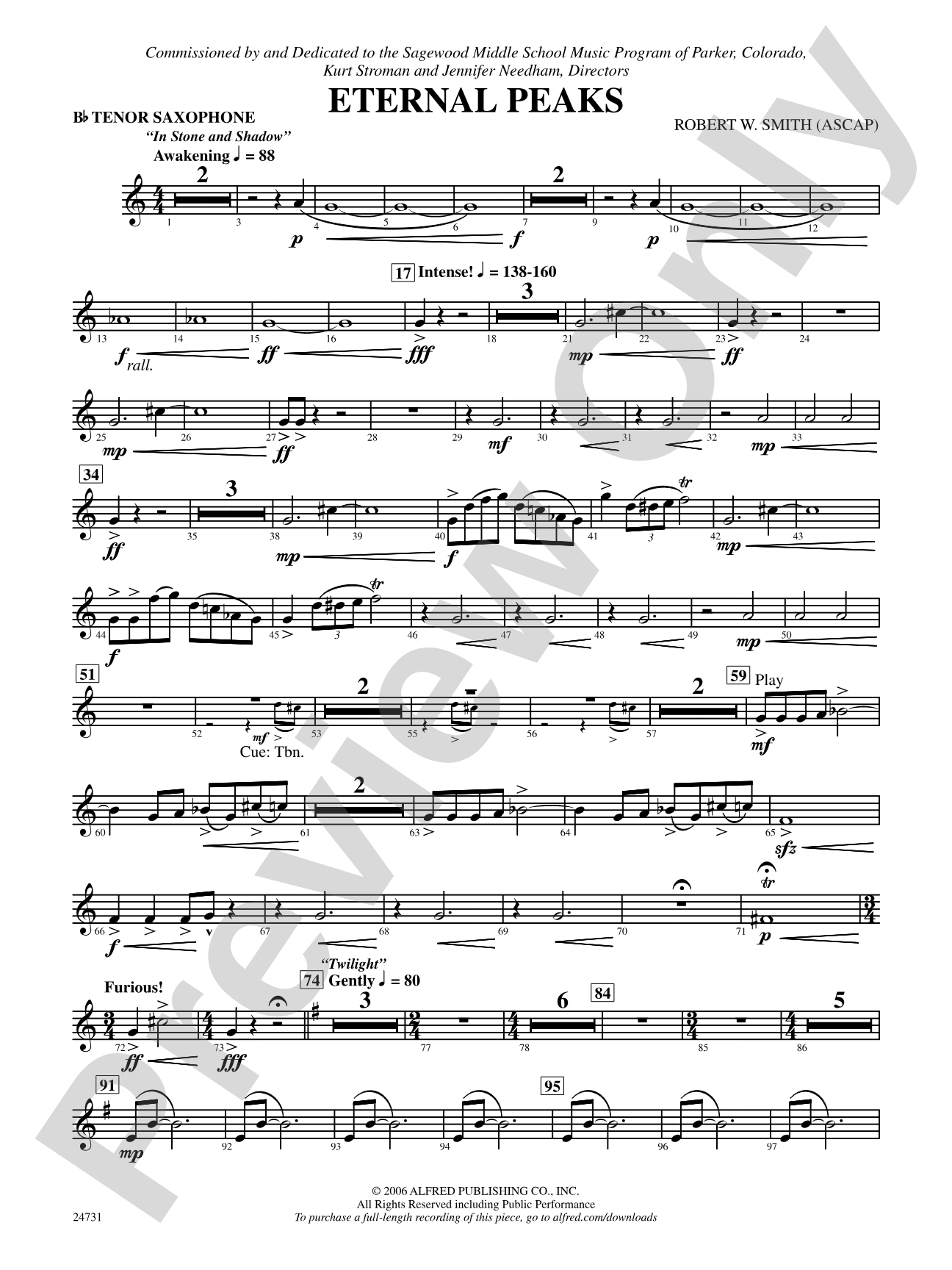 Eternal Peaks: B-flat Tenor Saxophone