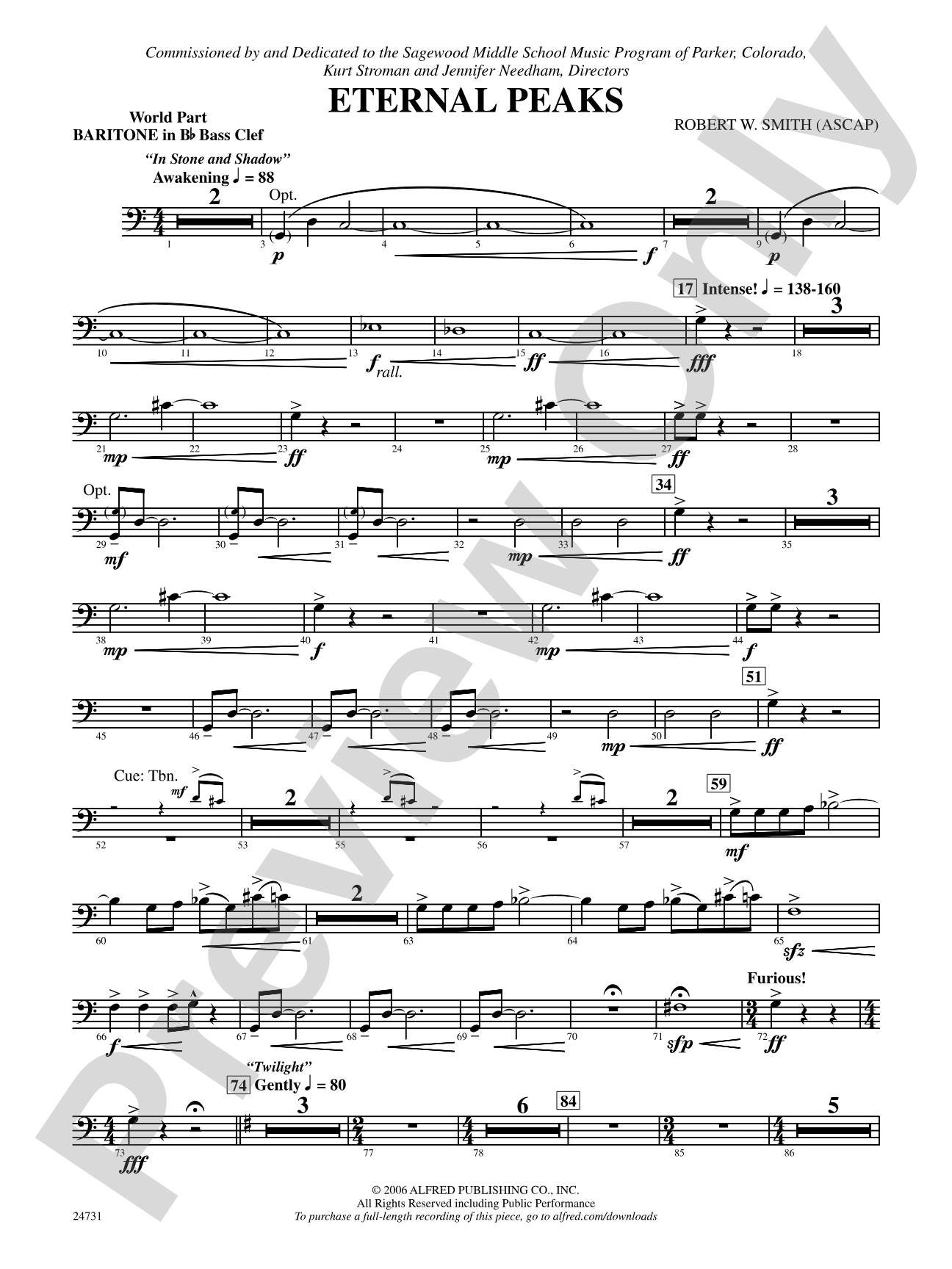 Eternal Peaks: (wp) B-flat Baritone B.C.