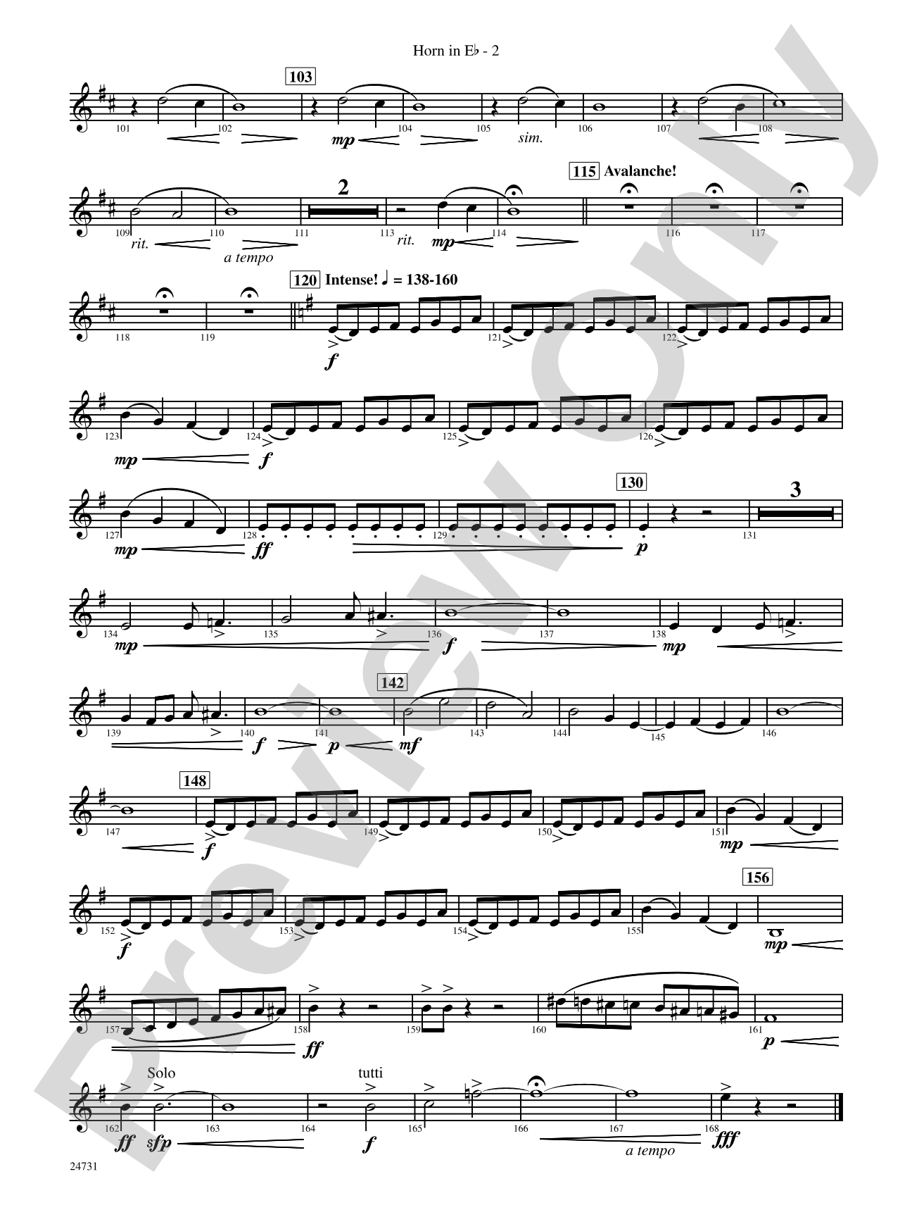 Eternal Peaks: (wp) 1st Horn in E-flat