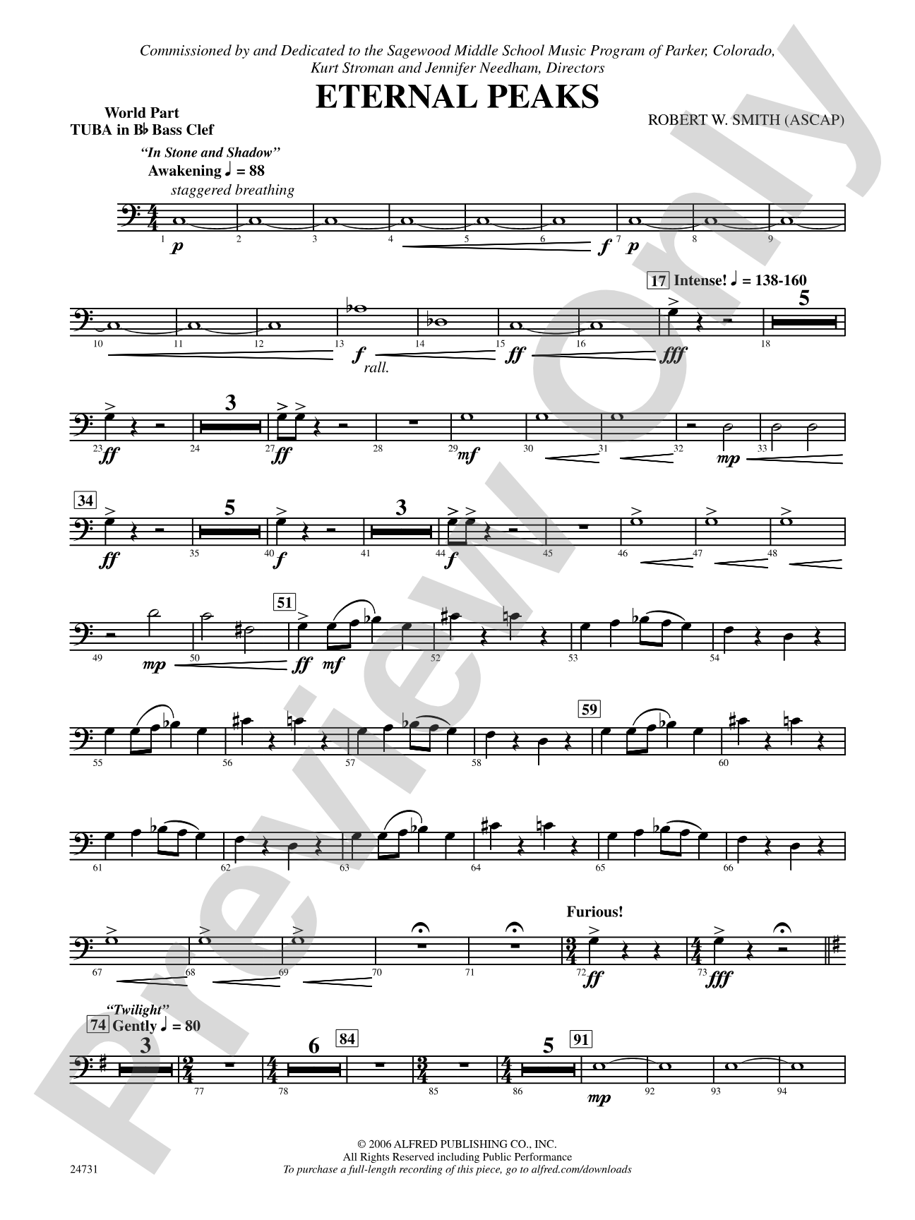 Eternal Peaks: (wp) B-flat Tuba B.C.