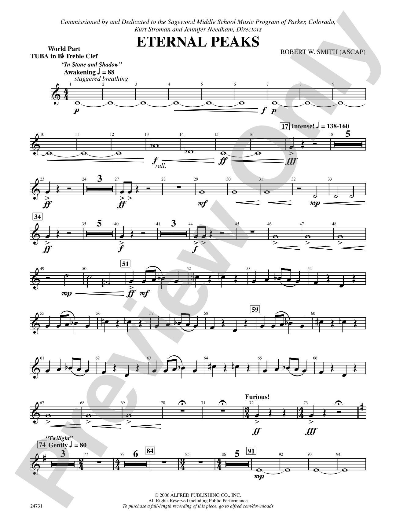 Eternal Peaks: (wp) B-flat Tuba T.C.