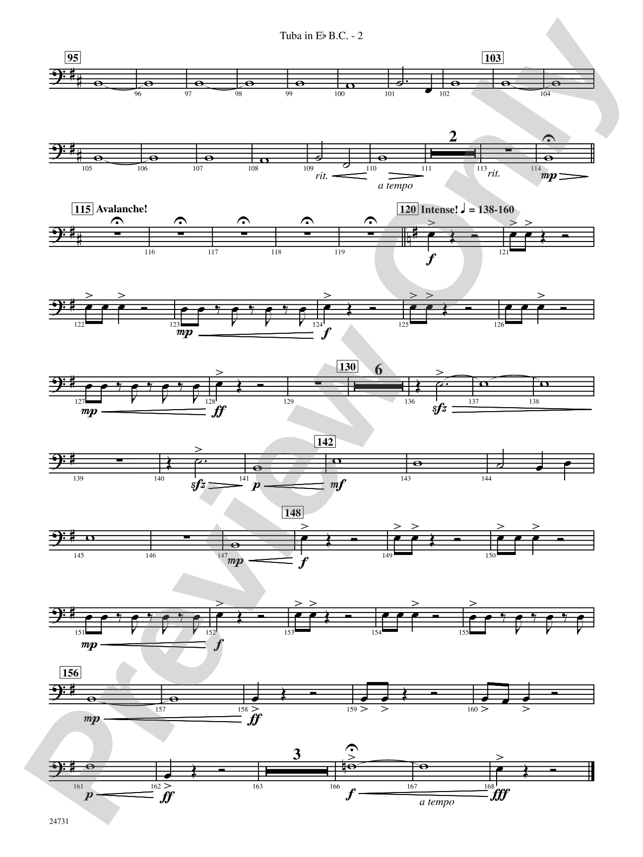 Eternal Peaks: (wp) E-flat Tuba B.C.