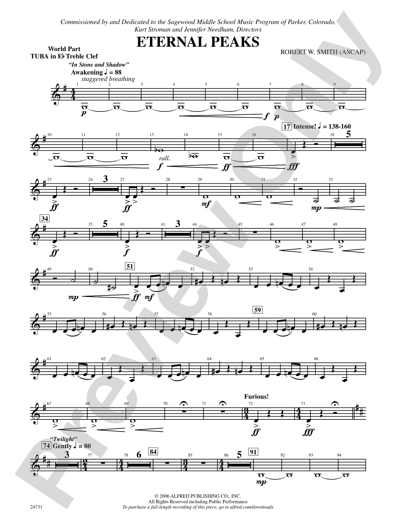 Eternal Peaks: (wp) E-flat Tuba T.C.